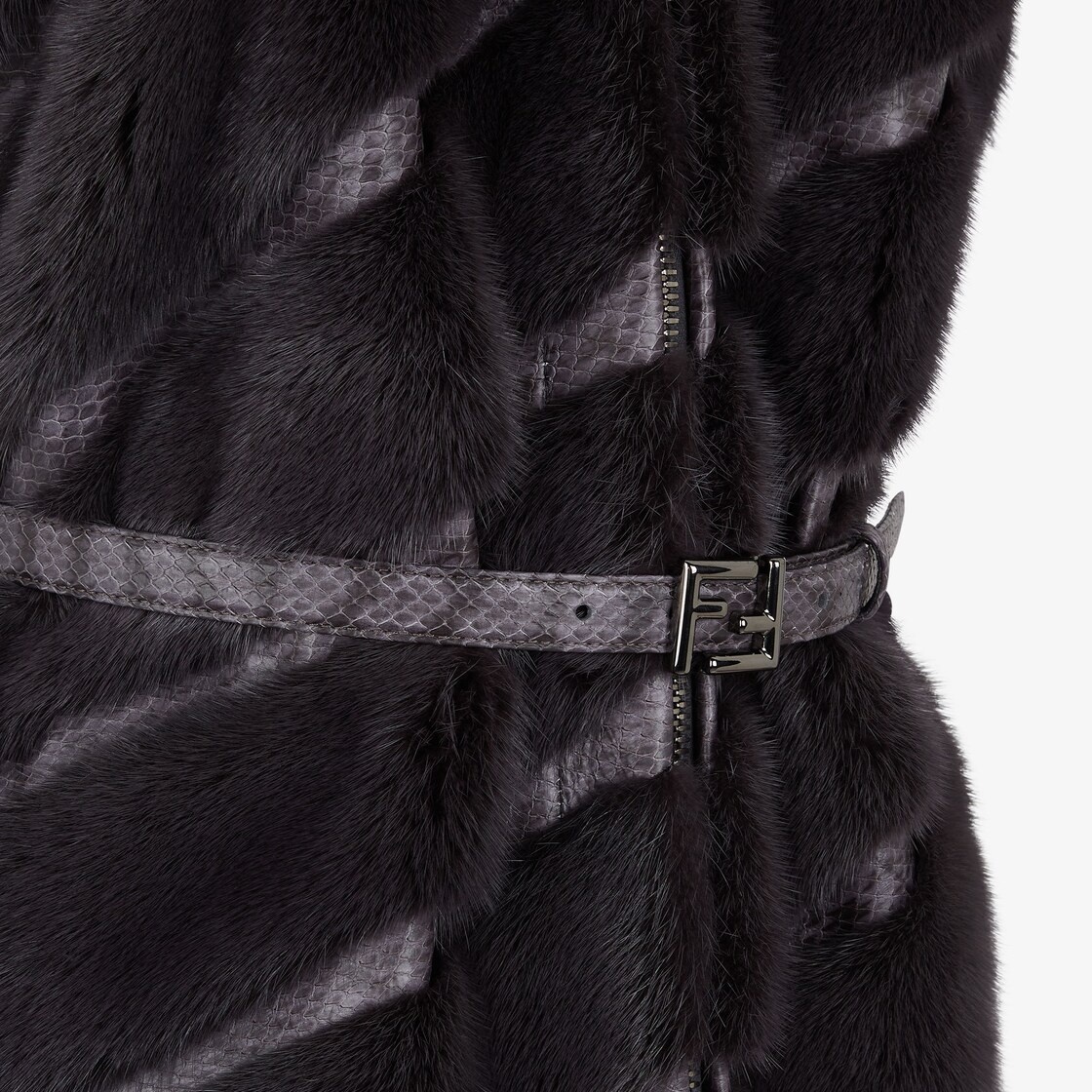 Gray mink gilet - 3