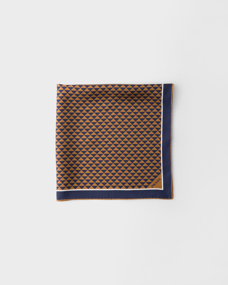 Printed silk twill scarf 1