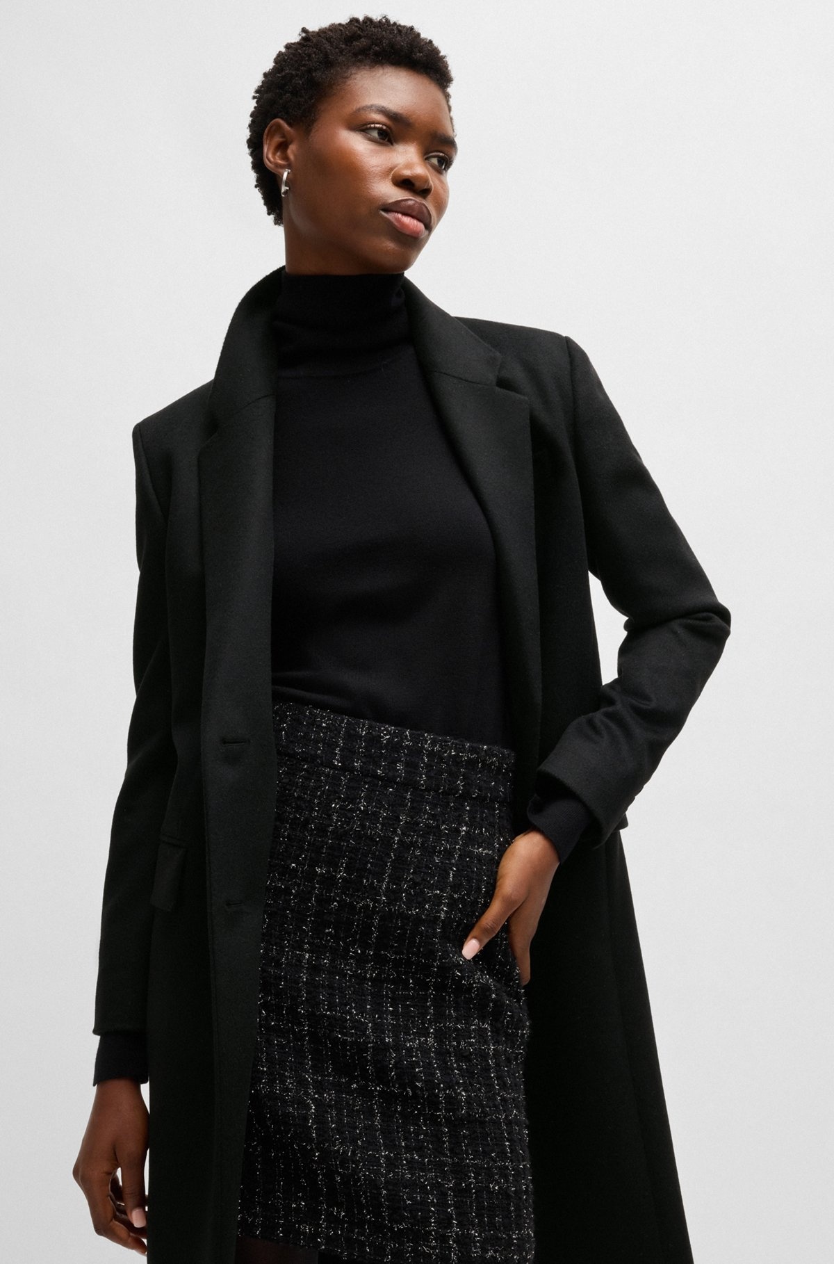 SLIM-FIT COAT IN WOOL AND CASHMERE - 6