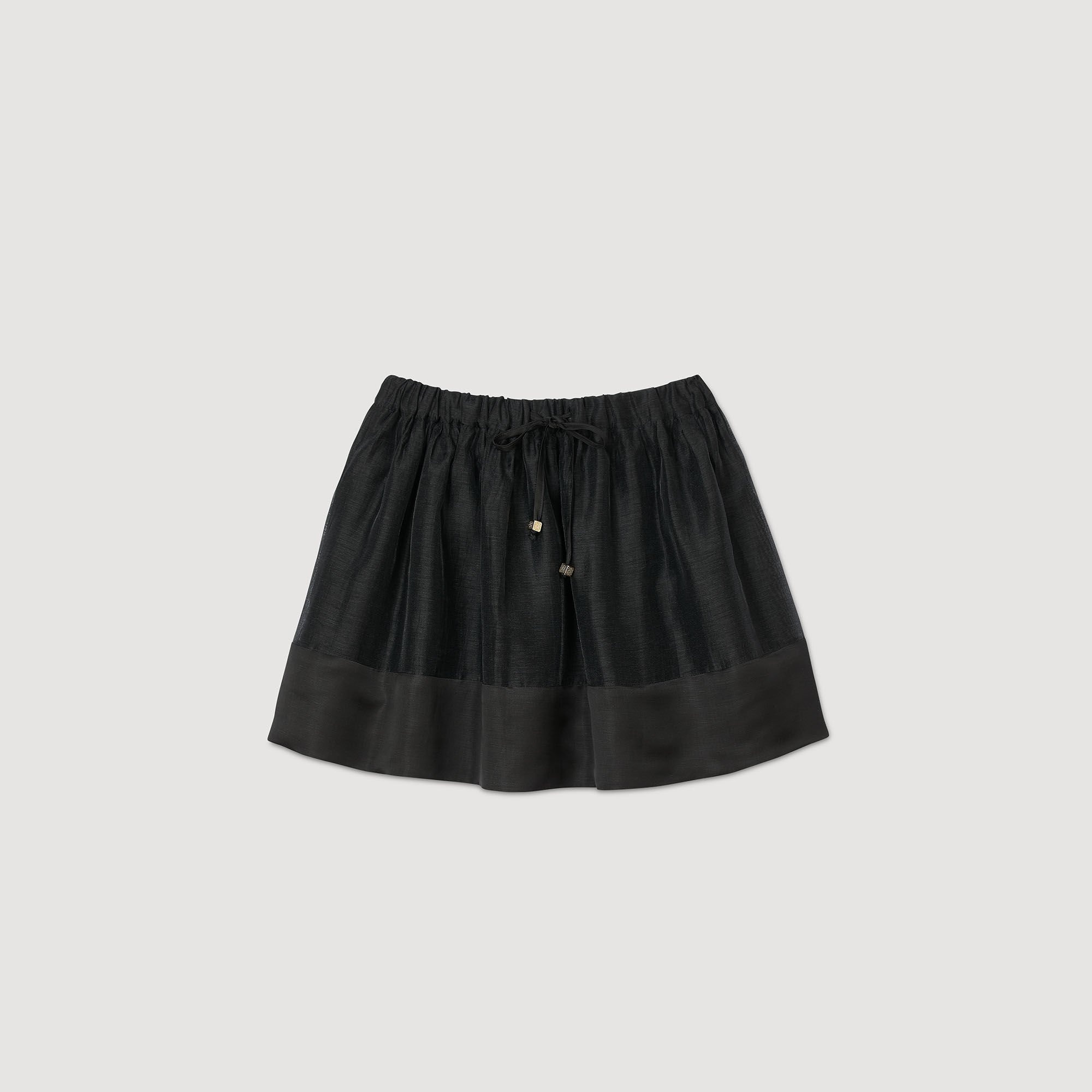 MINI DUAL-MATERIAL SKIRT - 6
