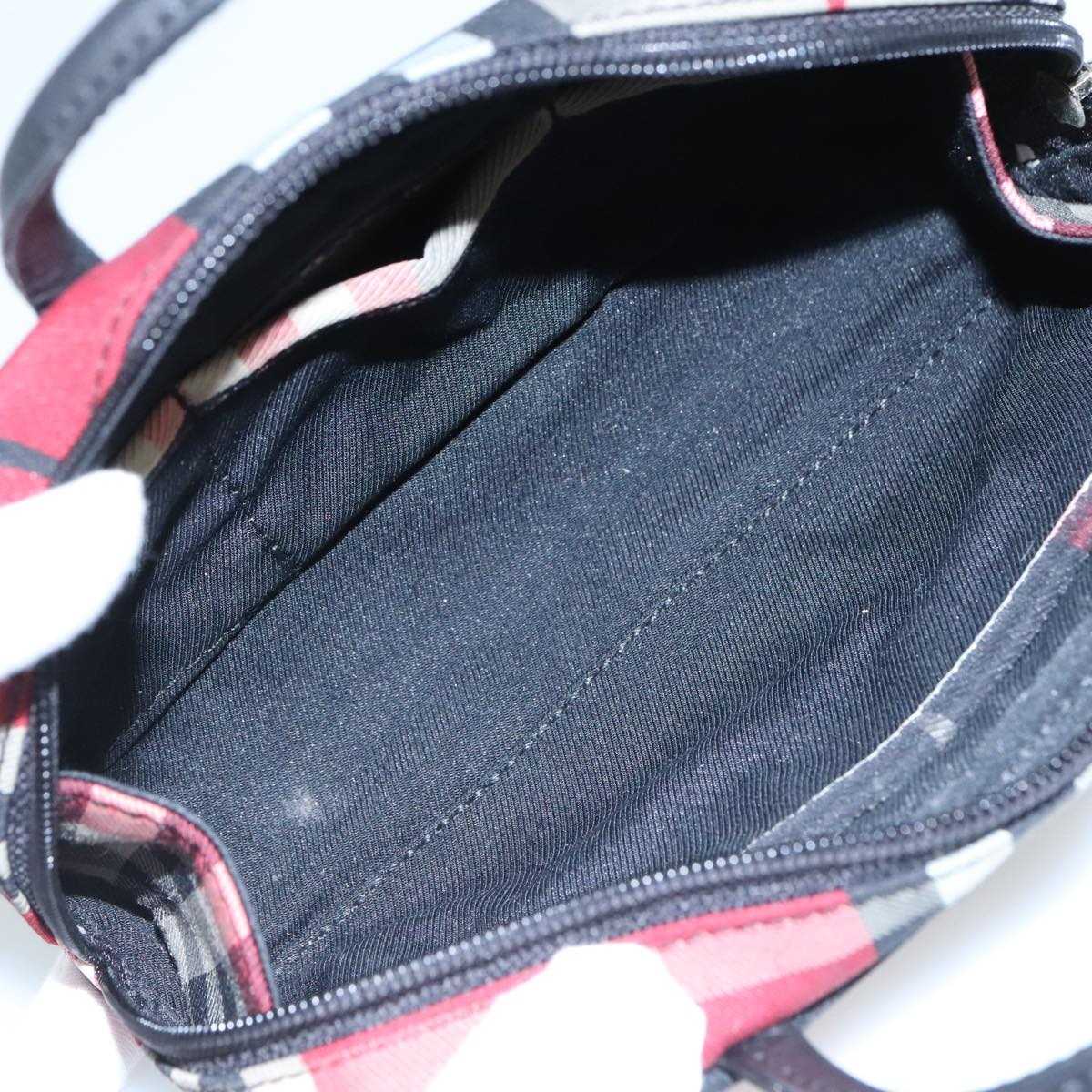 Burberry Nova Check Hand Bag Canvas Red - 16