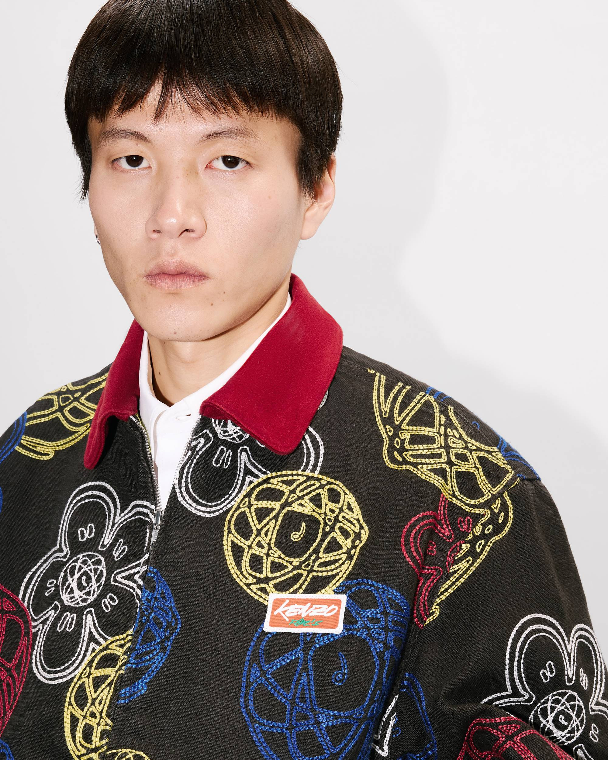 'Kenzo x Futura 2000' embroidered zip-up utility jacket - 6