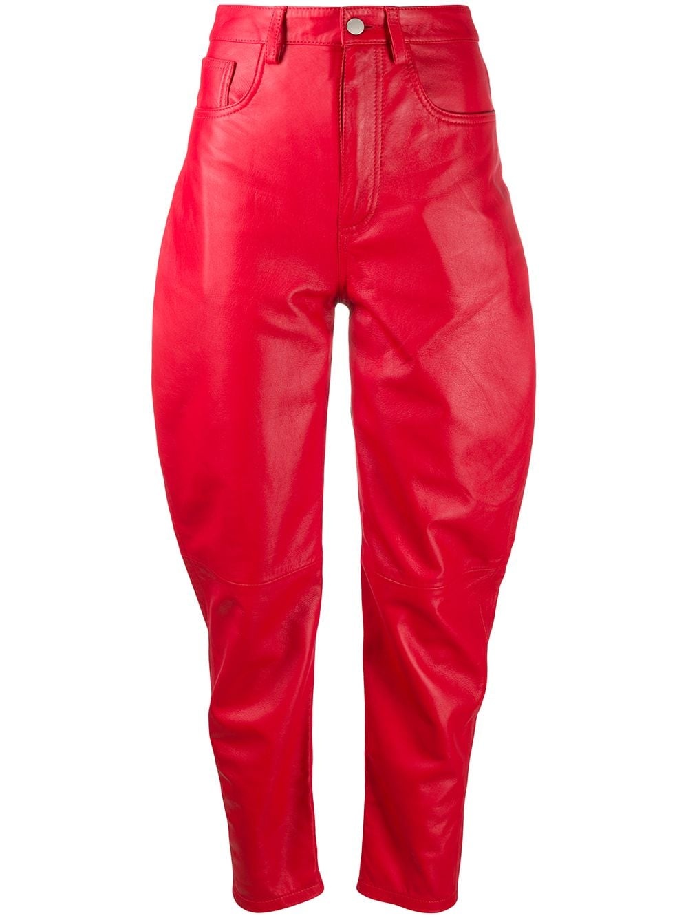 high-waisted tapered trousers - 1