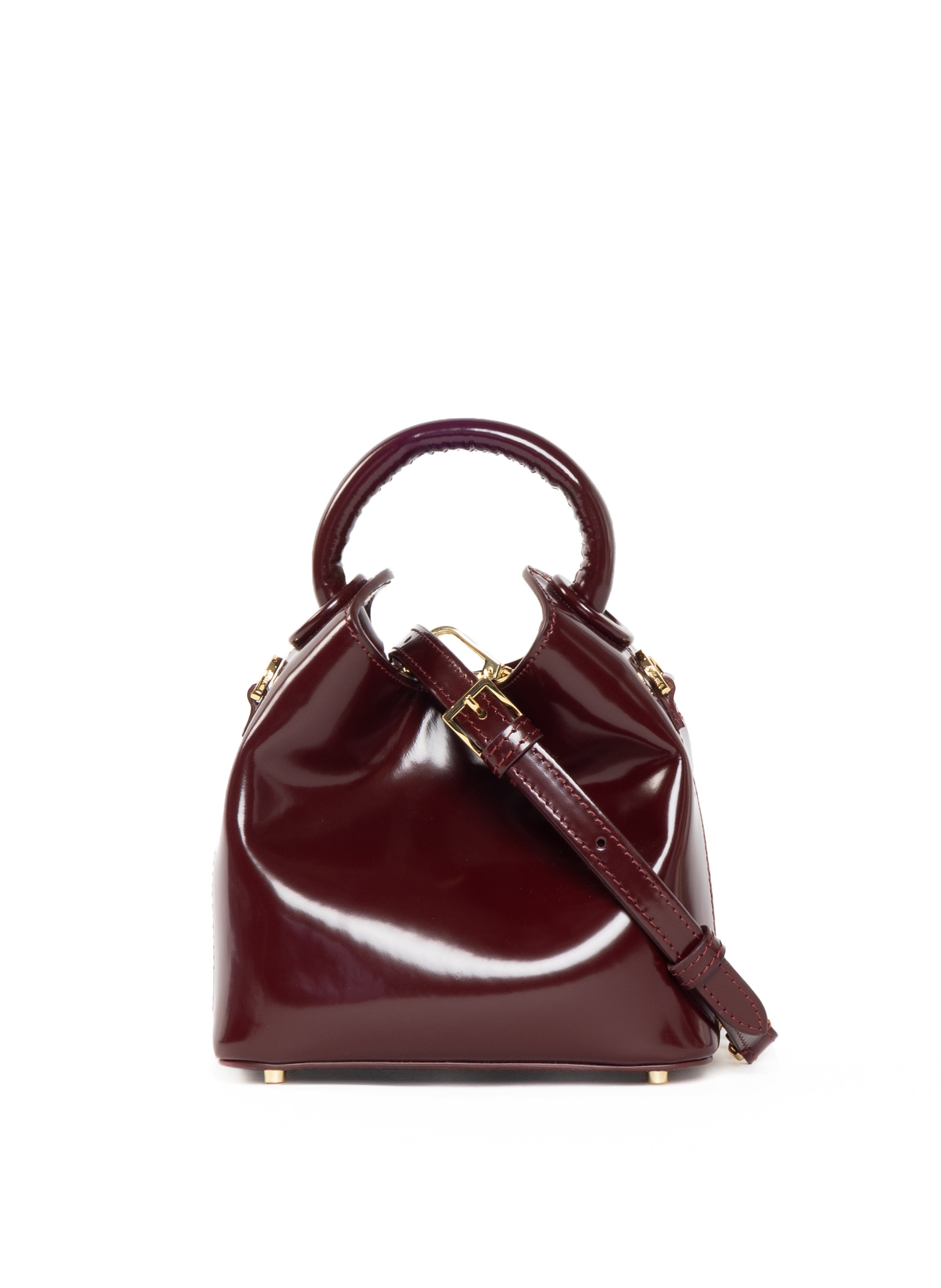 Madeleine Patent Leather Wine - 4