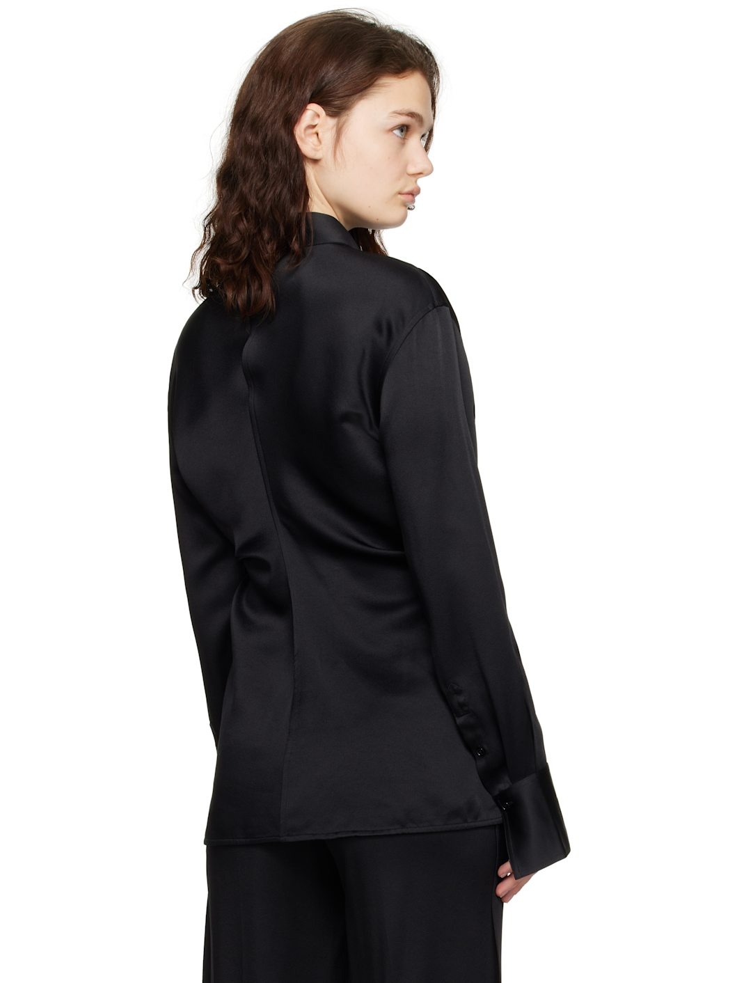 Black Slouch Waist Shirt - 3