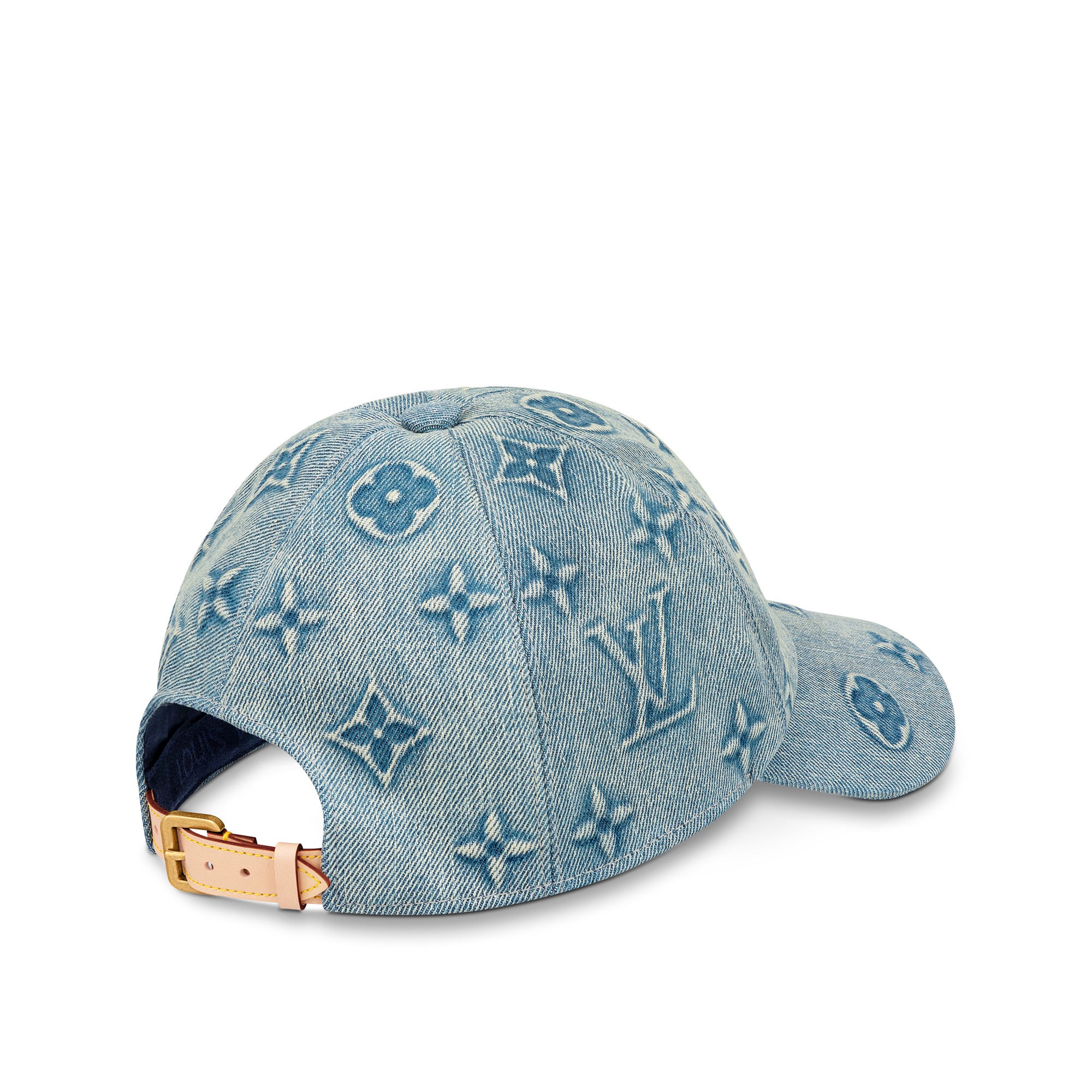 Louis Vuitton Baseball Cap Black Blue Leather Damier Monogram Hat