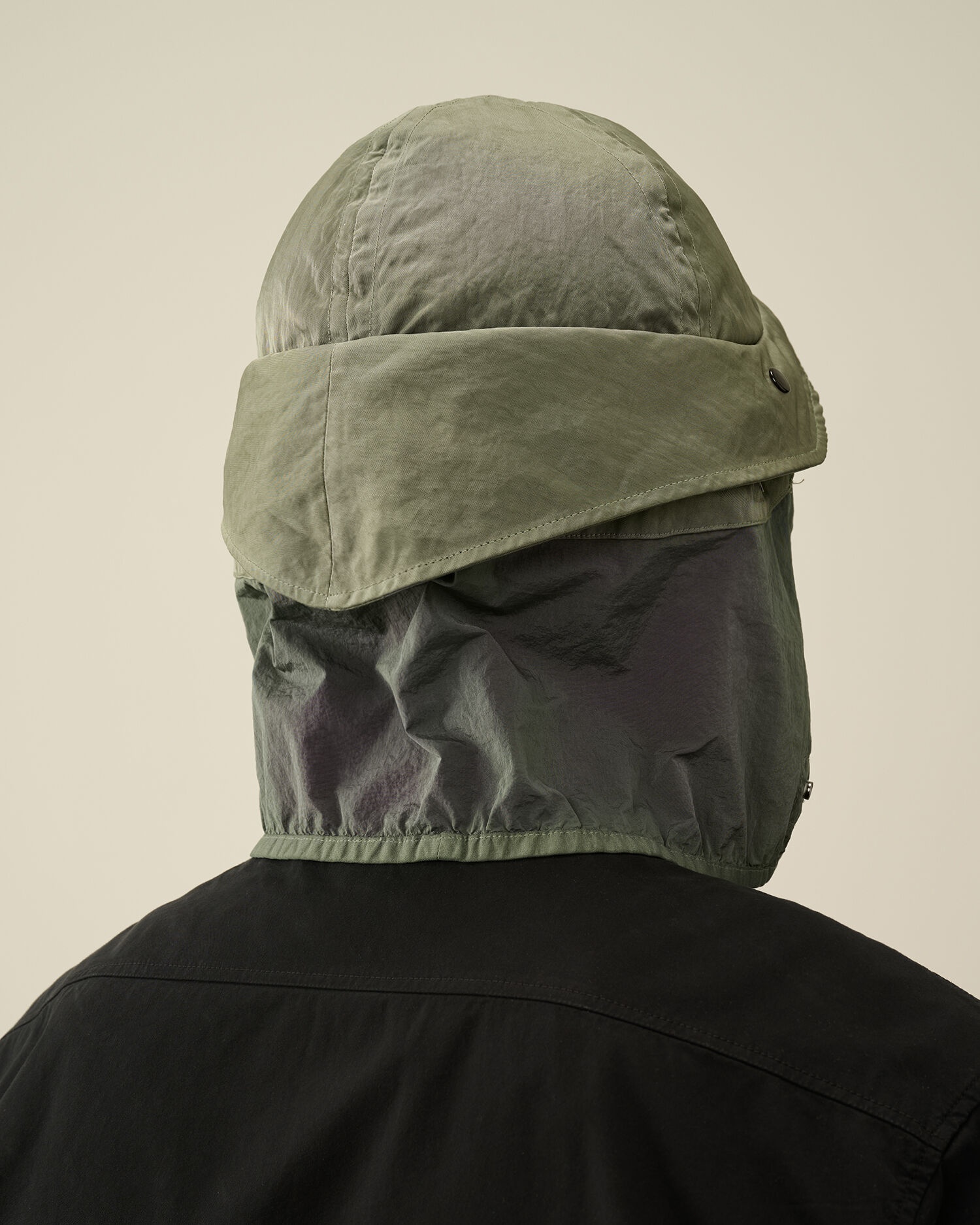 Nylon B Neck Flap Bucket Hat - 3