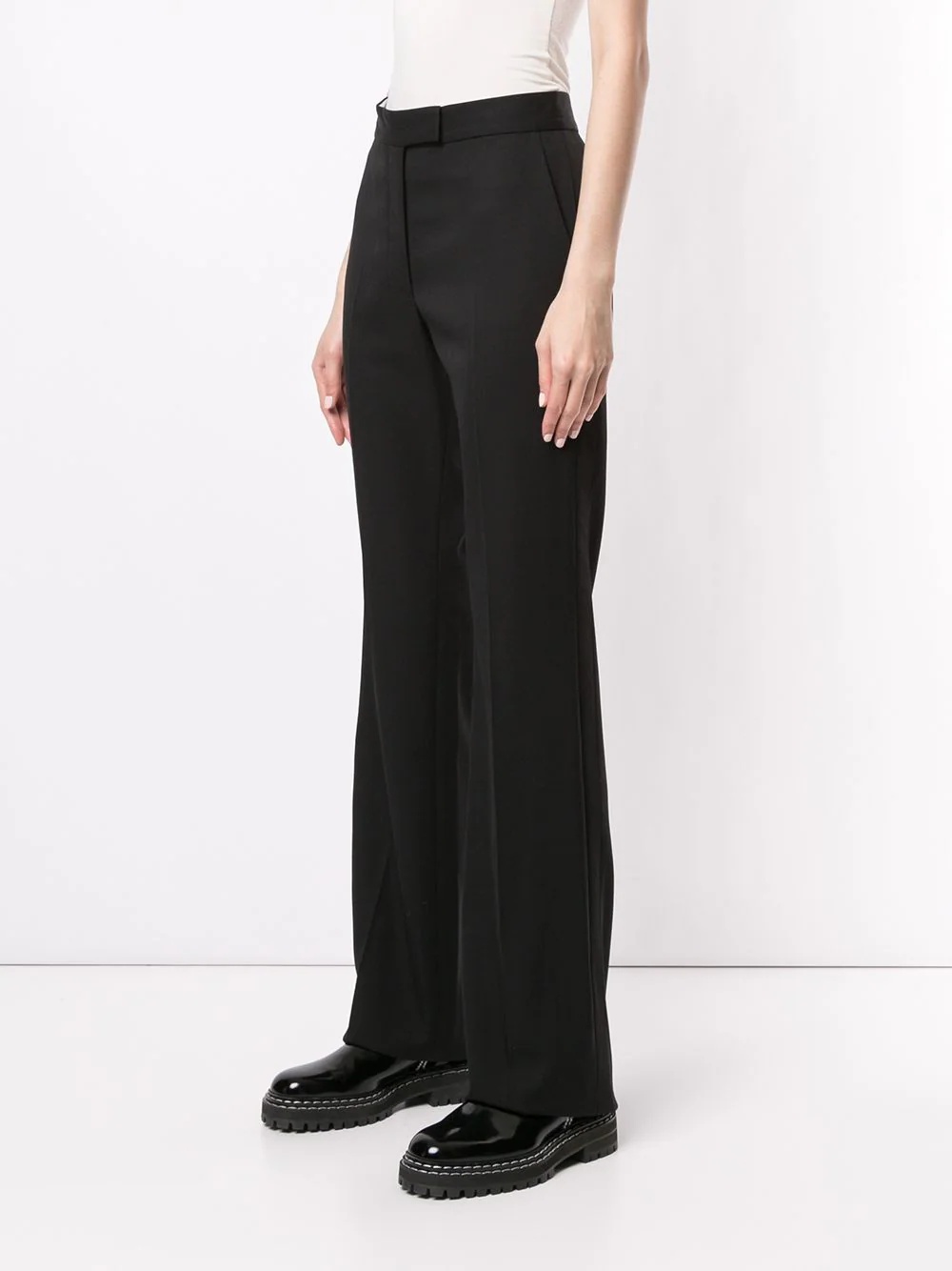 elasticated waist slim trousers - 5