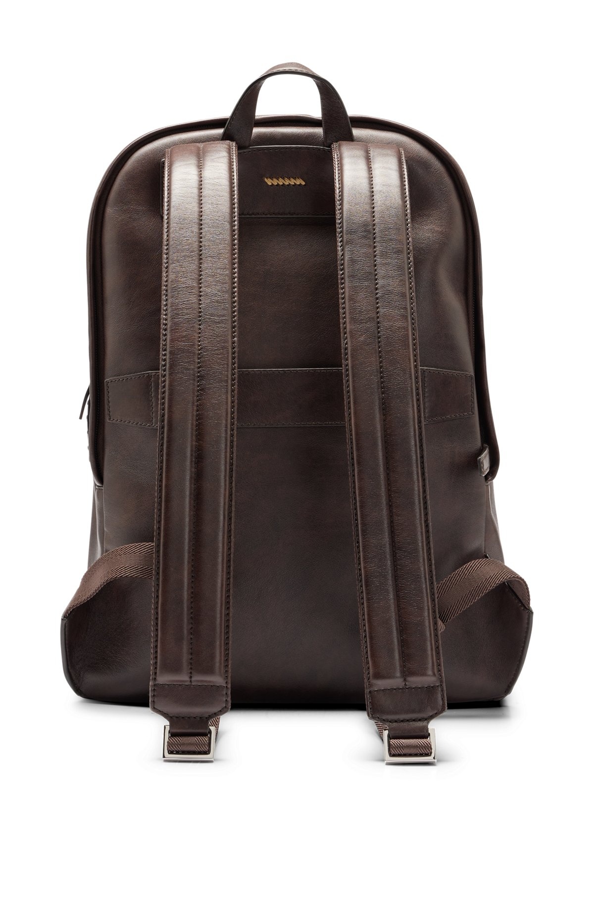 LEATHER BACKPACK WITH EMBOSSED LOGO - 2
