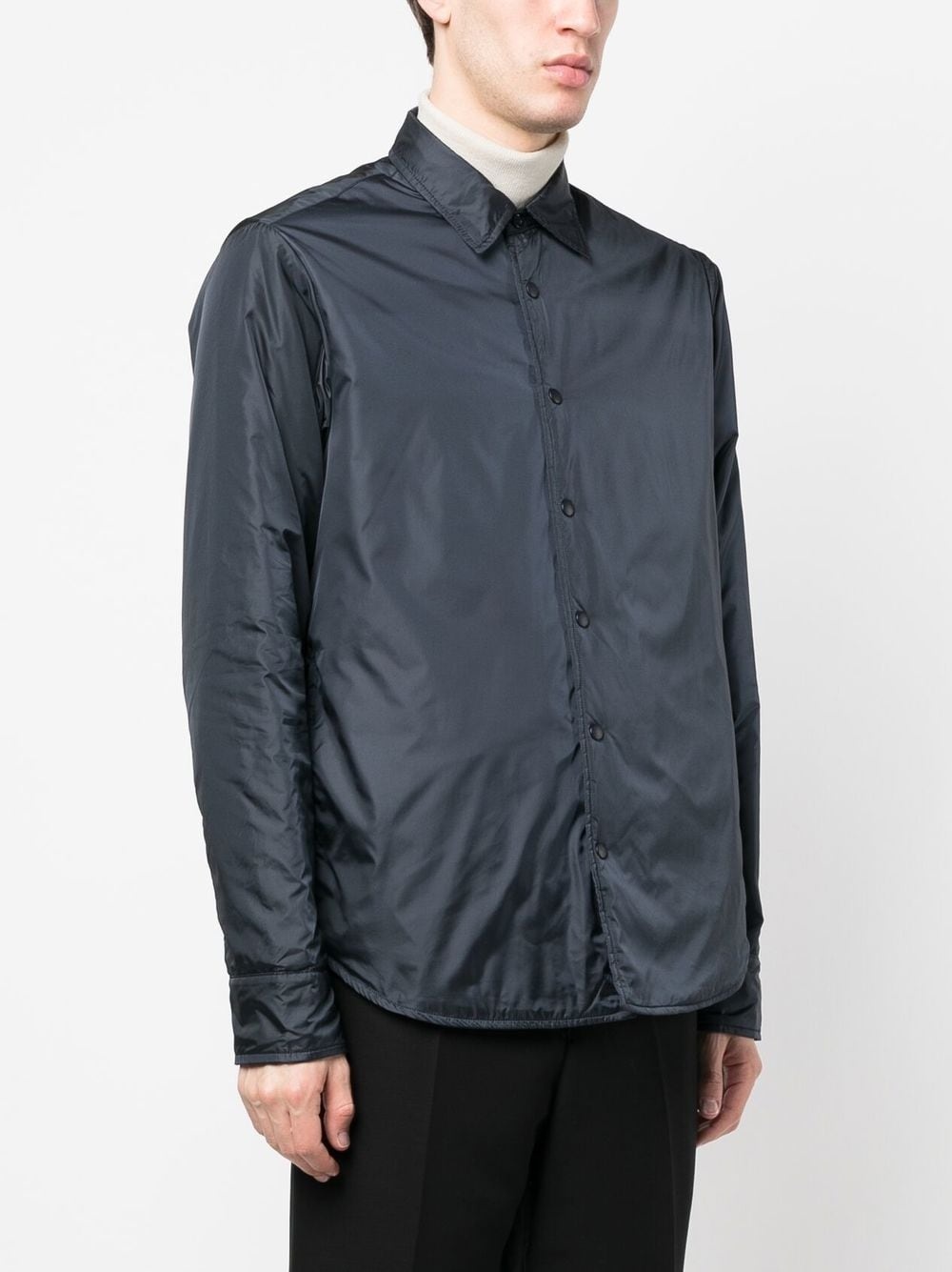 long-sleeve buttoned shirt jacket - 3