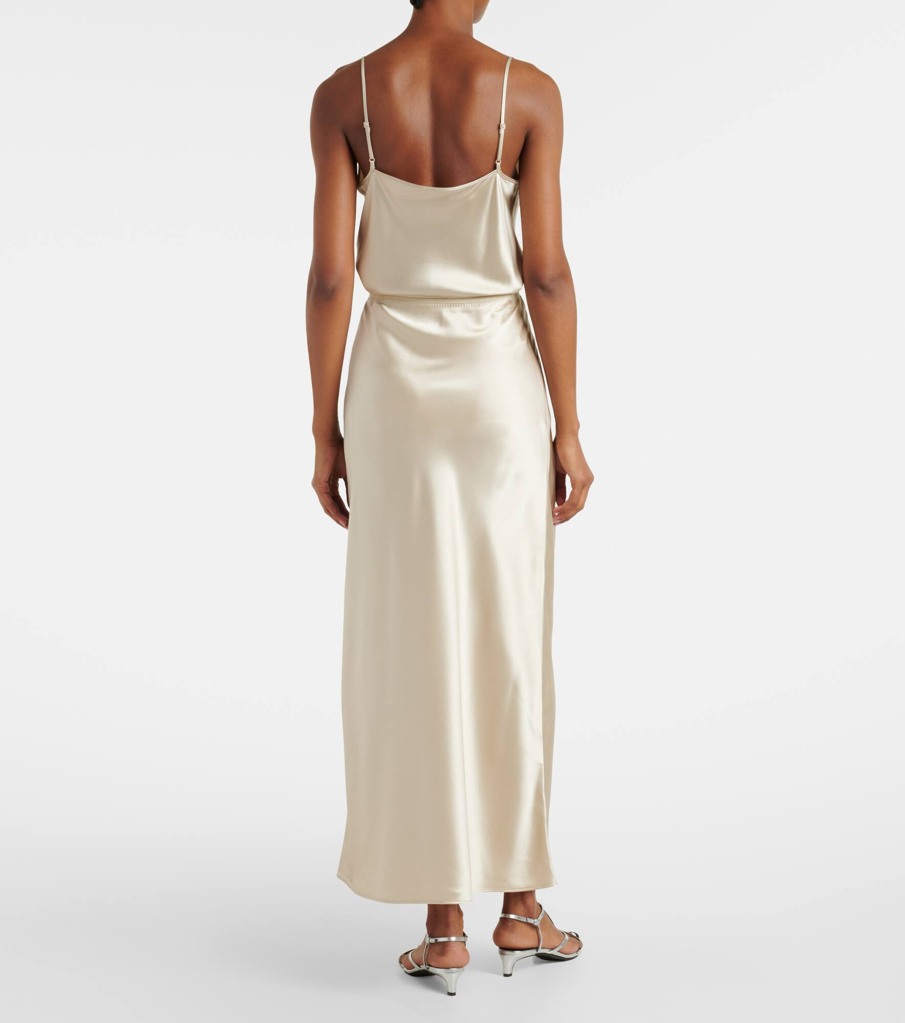 Isaak silk satin maxi skirt - 3