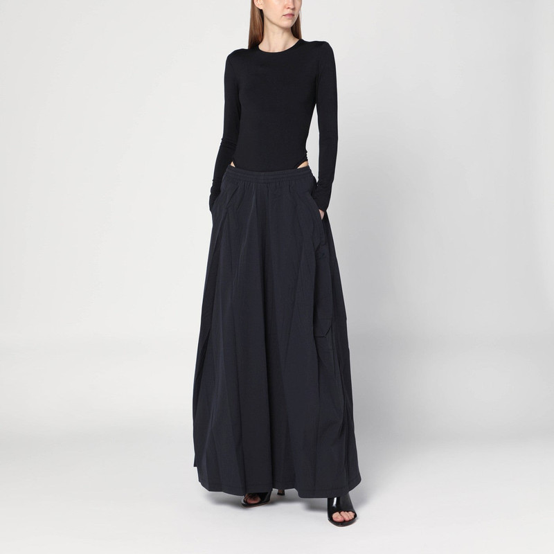 BALENCIAGA Black washed cotton maxi skirt outlook