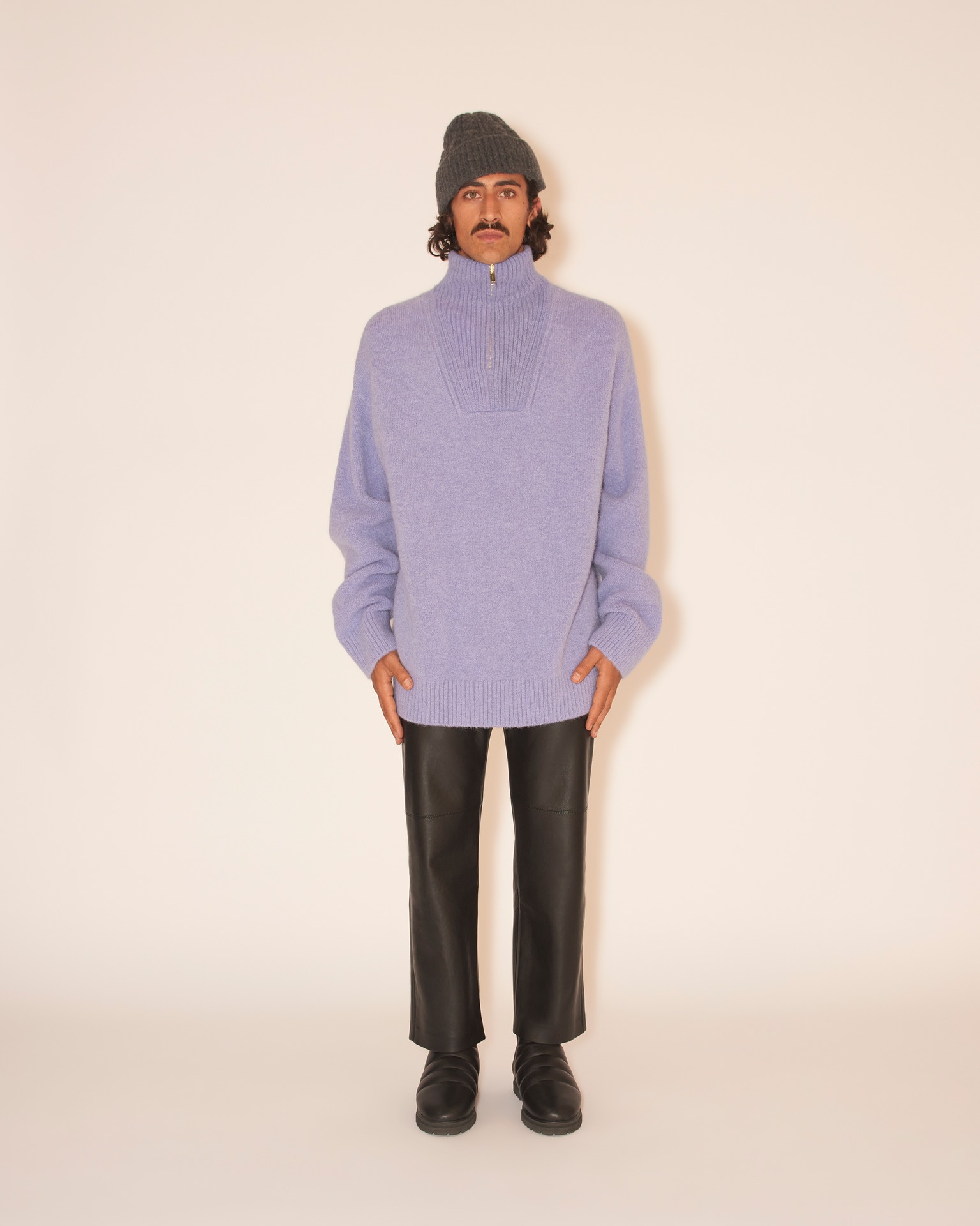 DUSCO - Funnel neck jumper - Lilac - 3