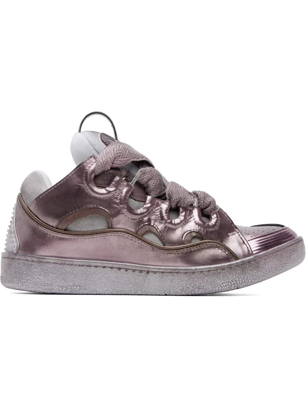 Purple Curb Metallic Technical Fabric Sneakers - 1