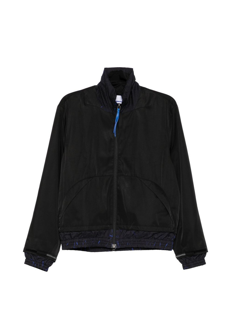 graphic-print panelled jacket 1