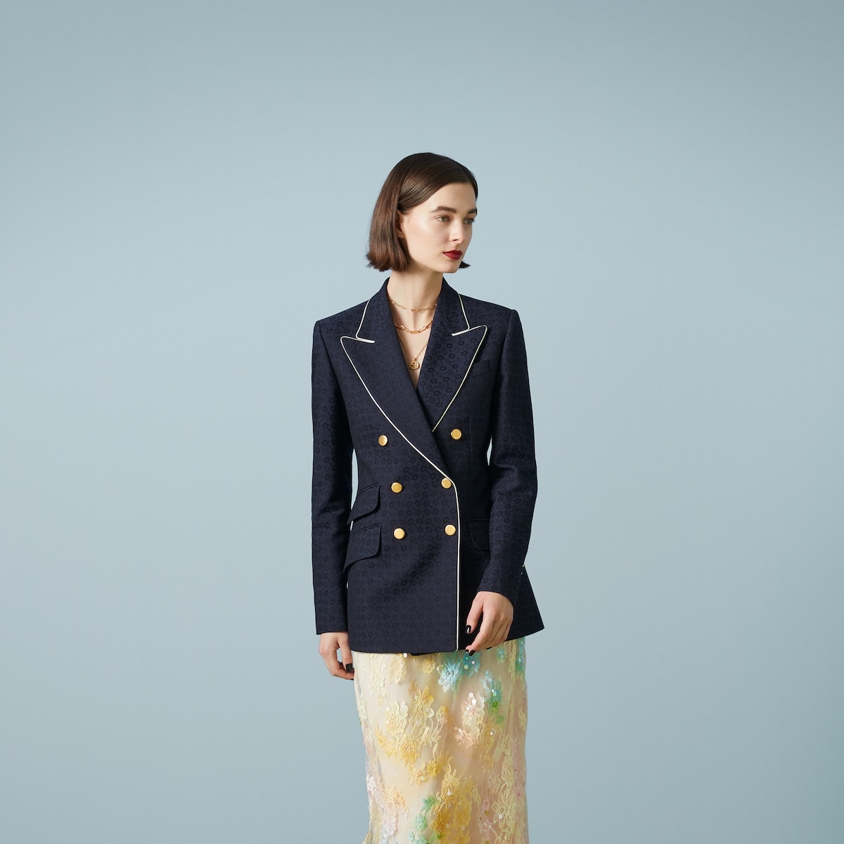 Horsebit cotton jacquard jacket - 5