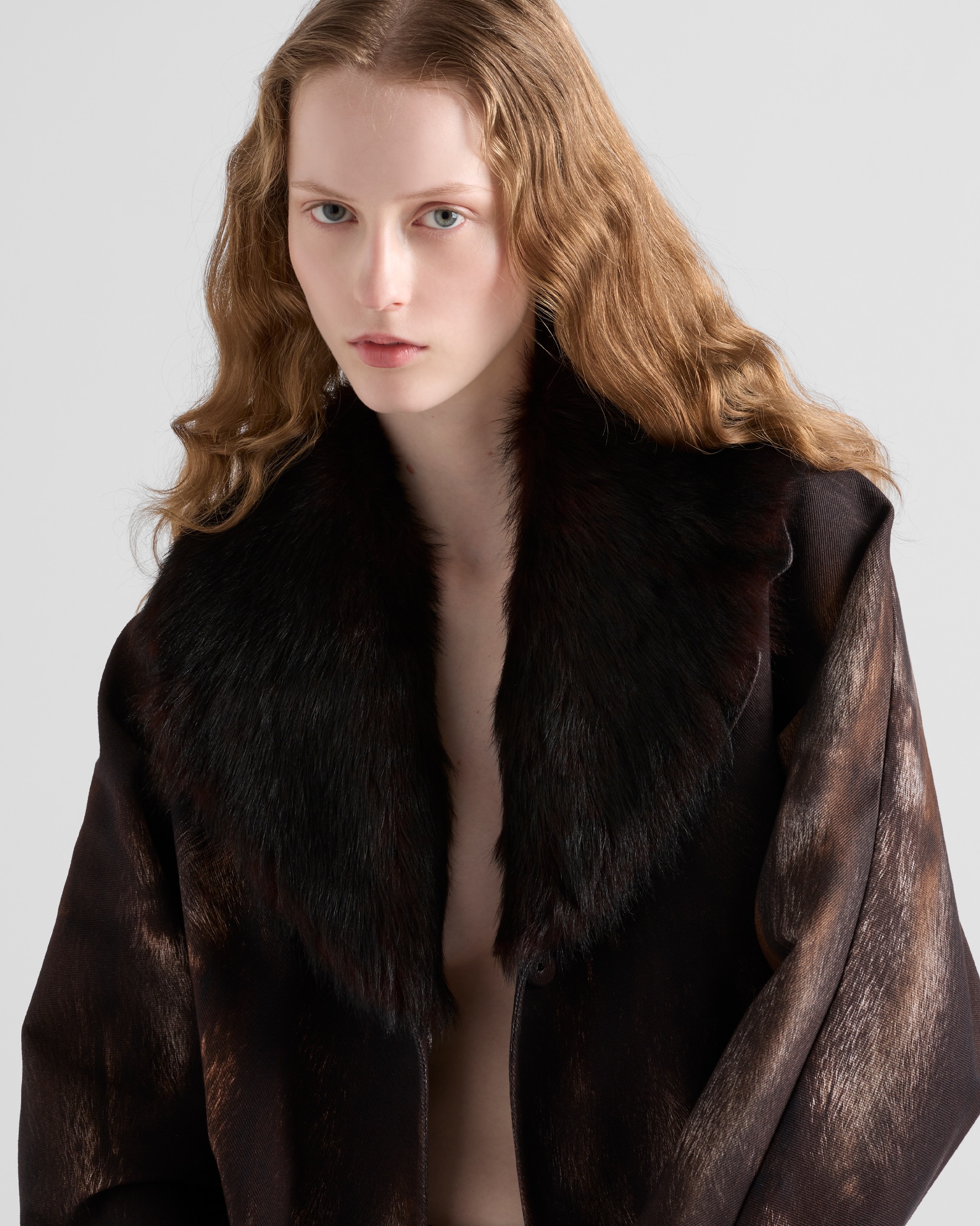 Single-breasted printed drill coat - 3