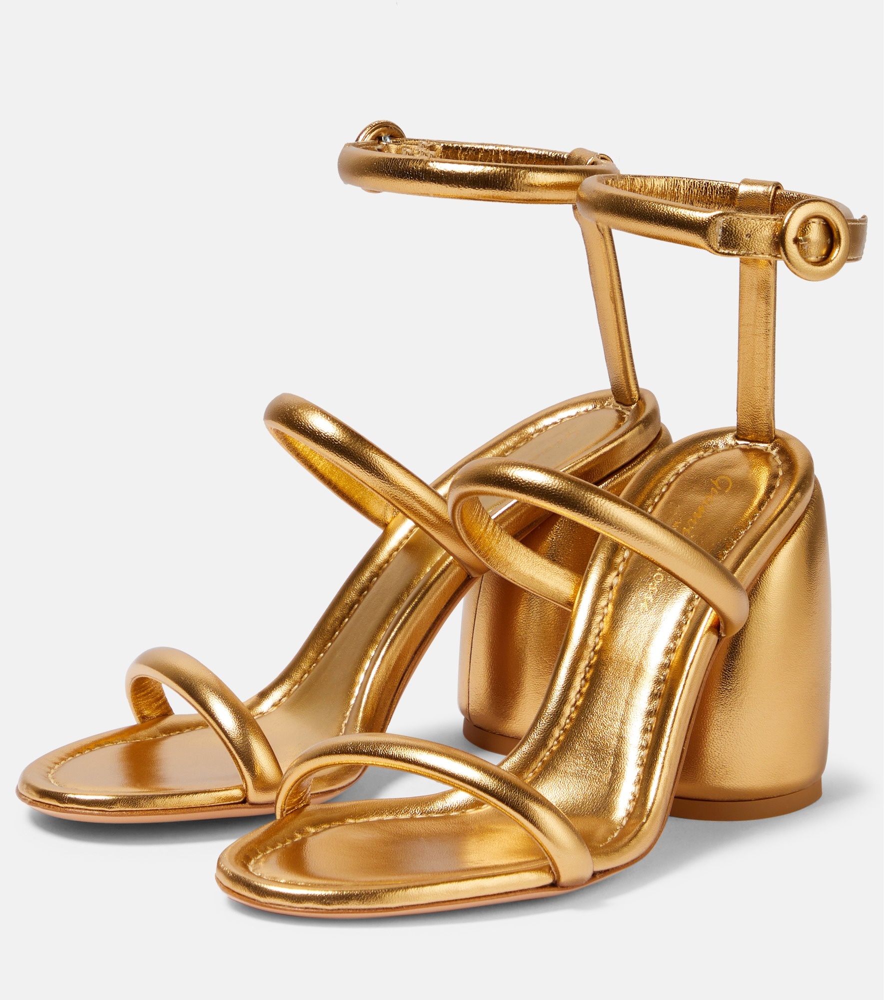 Adrie metallic leather sandals - 5