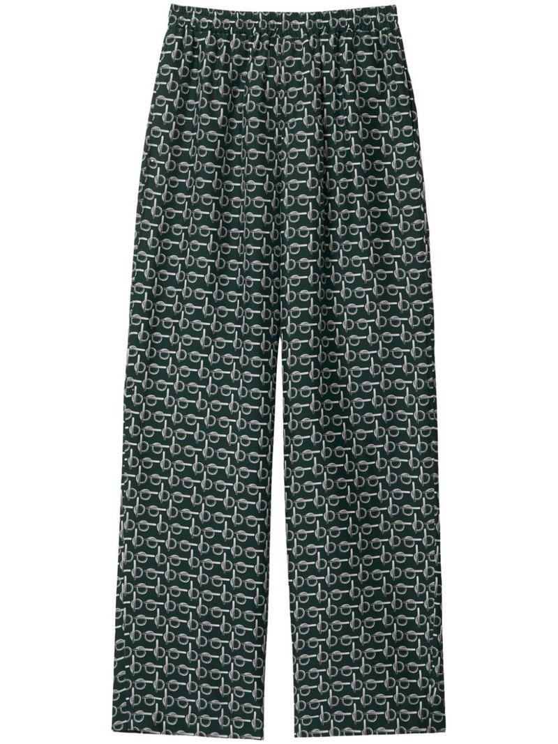 b zipper-print silk trousers 1