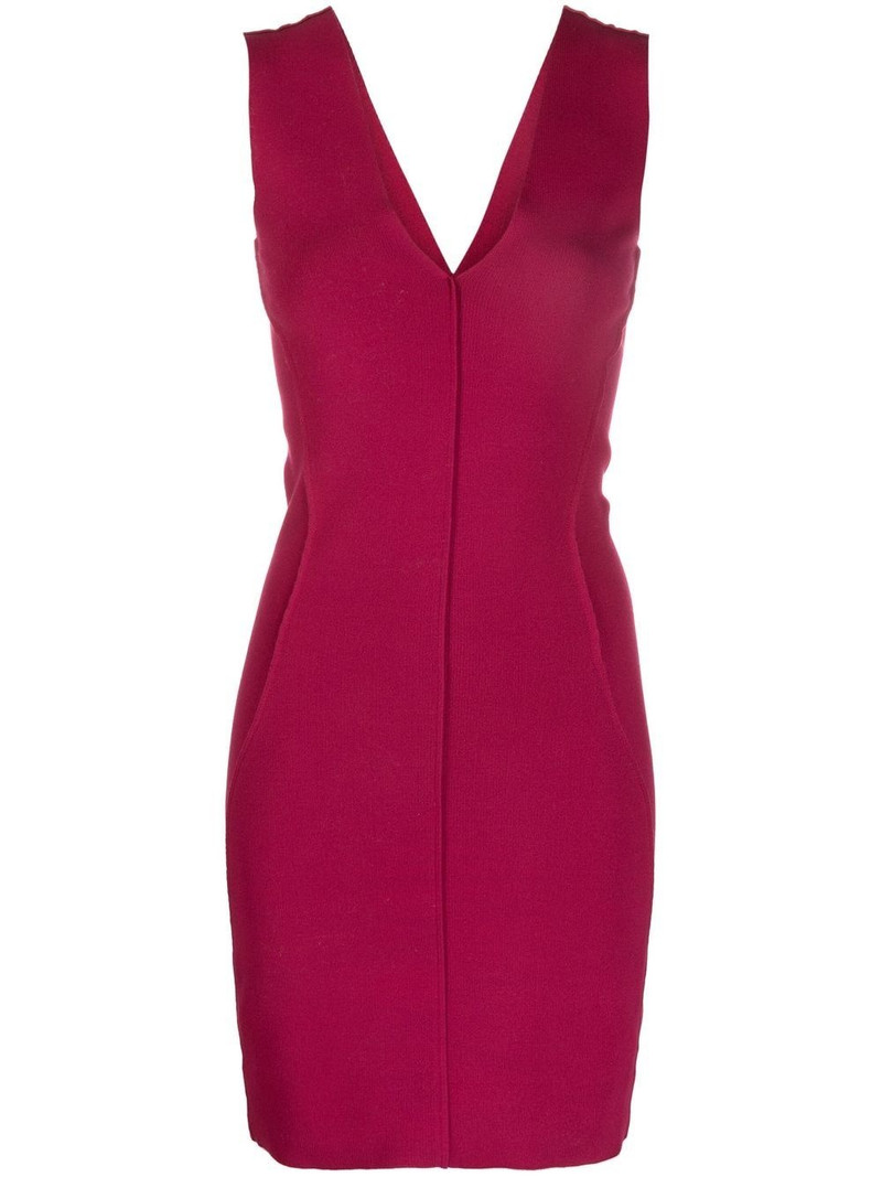 V-neck knitted mini tank dress 1