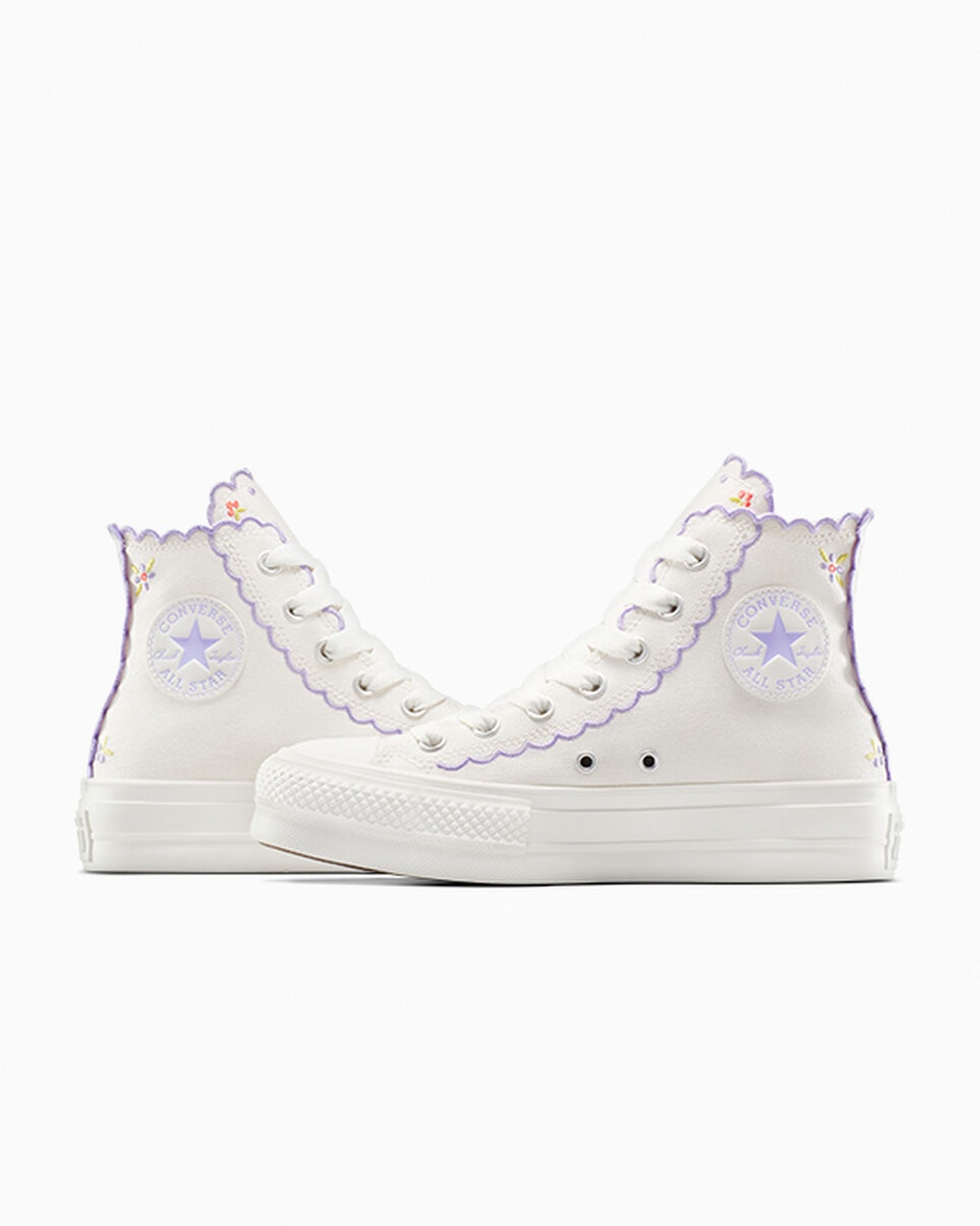 Chuck Taylor All Star Lift Platform Embroidered Flowers - 7