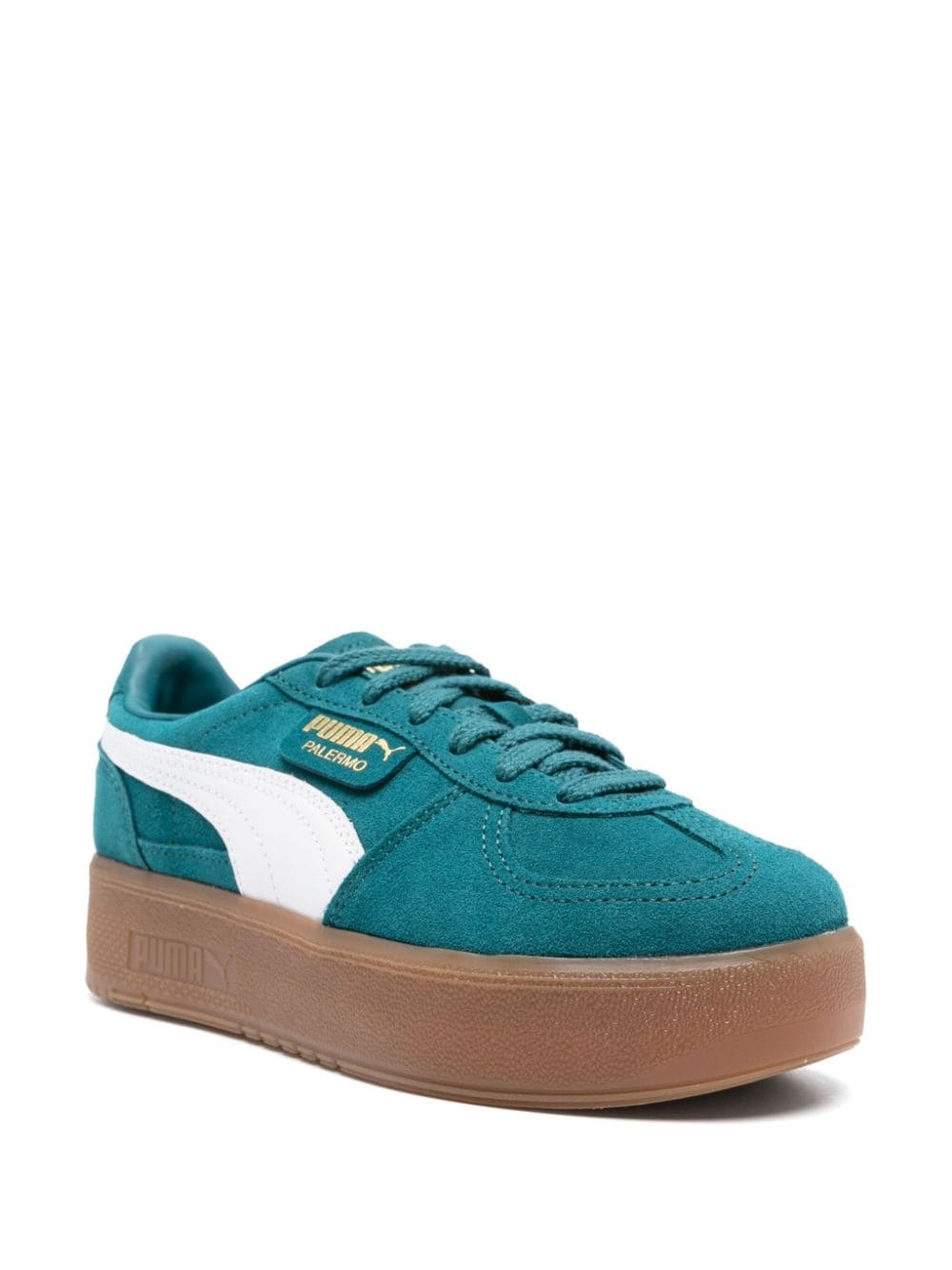 Puma suede platform verde deals
