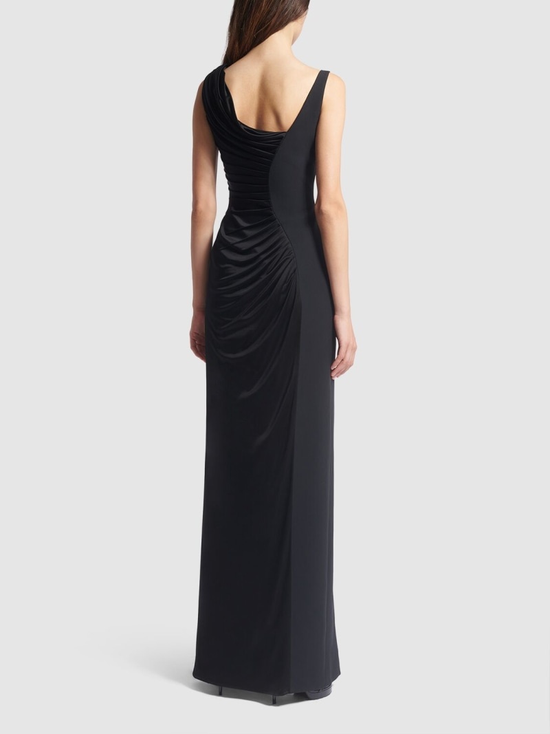 Draped jersey gown - 3