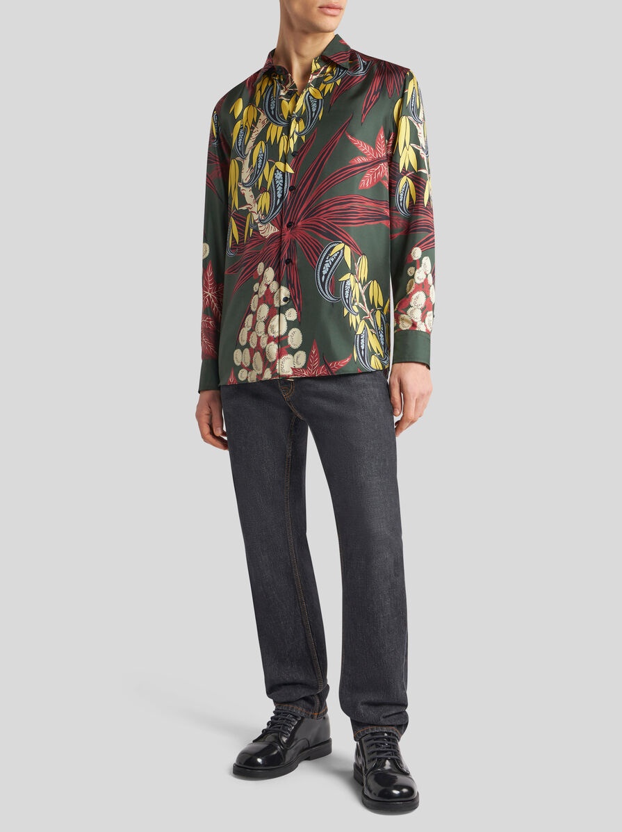 PRINTED SILK SHIRT - 4
