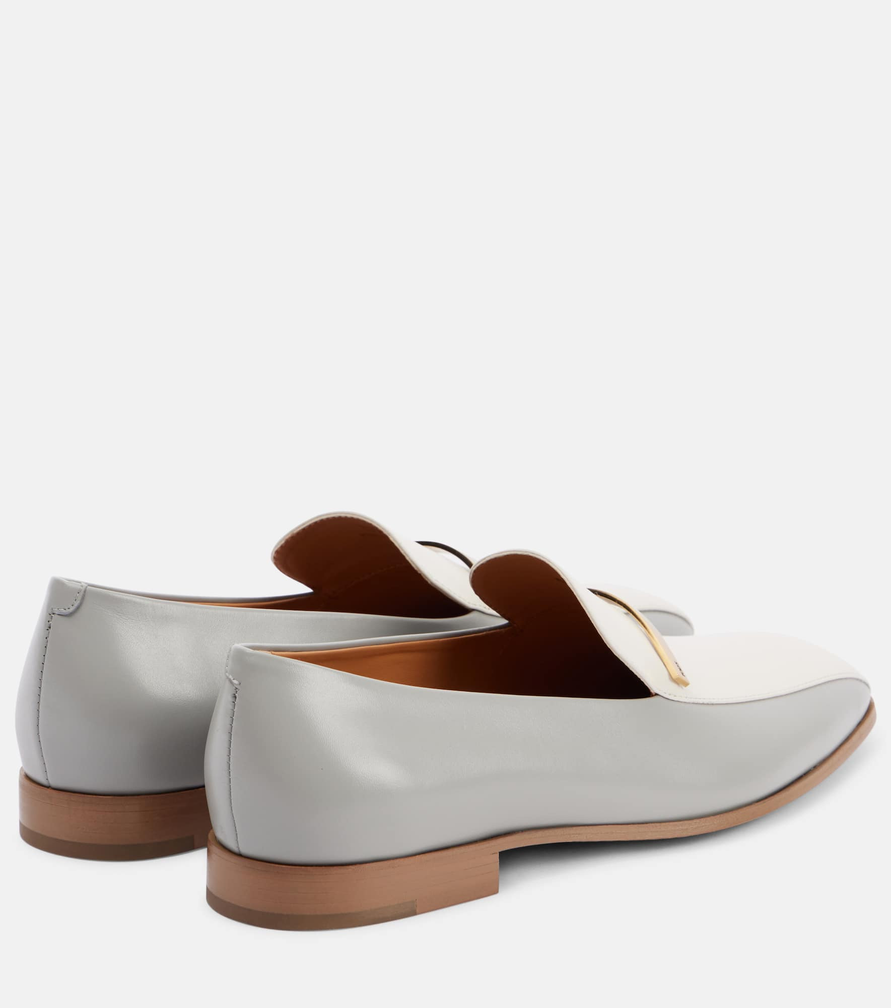 Paneled leather loafers - 2