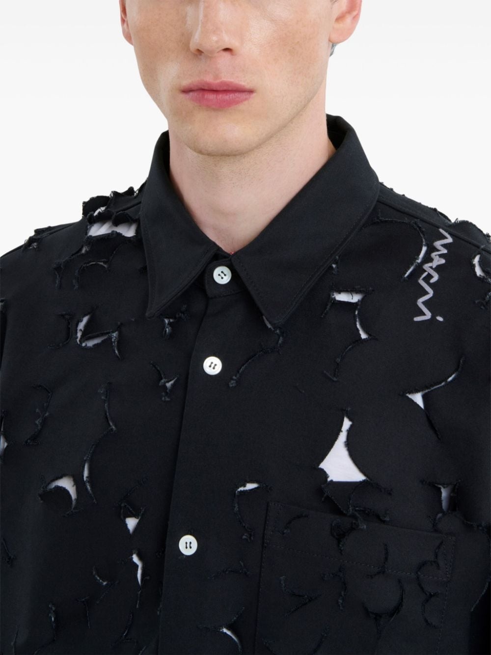 cut-out detailing shirt - 5