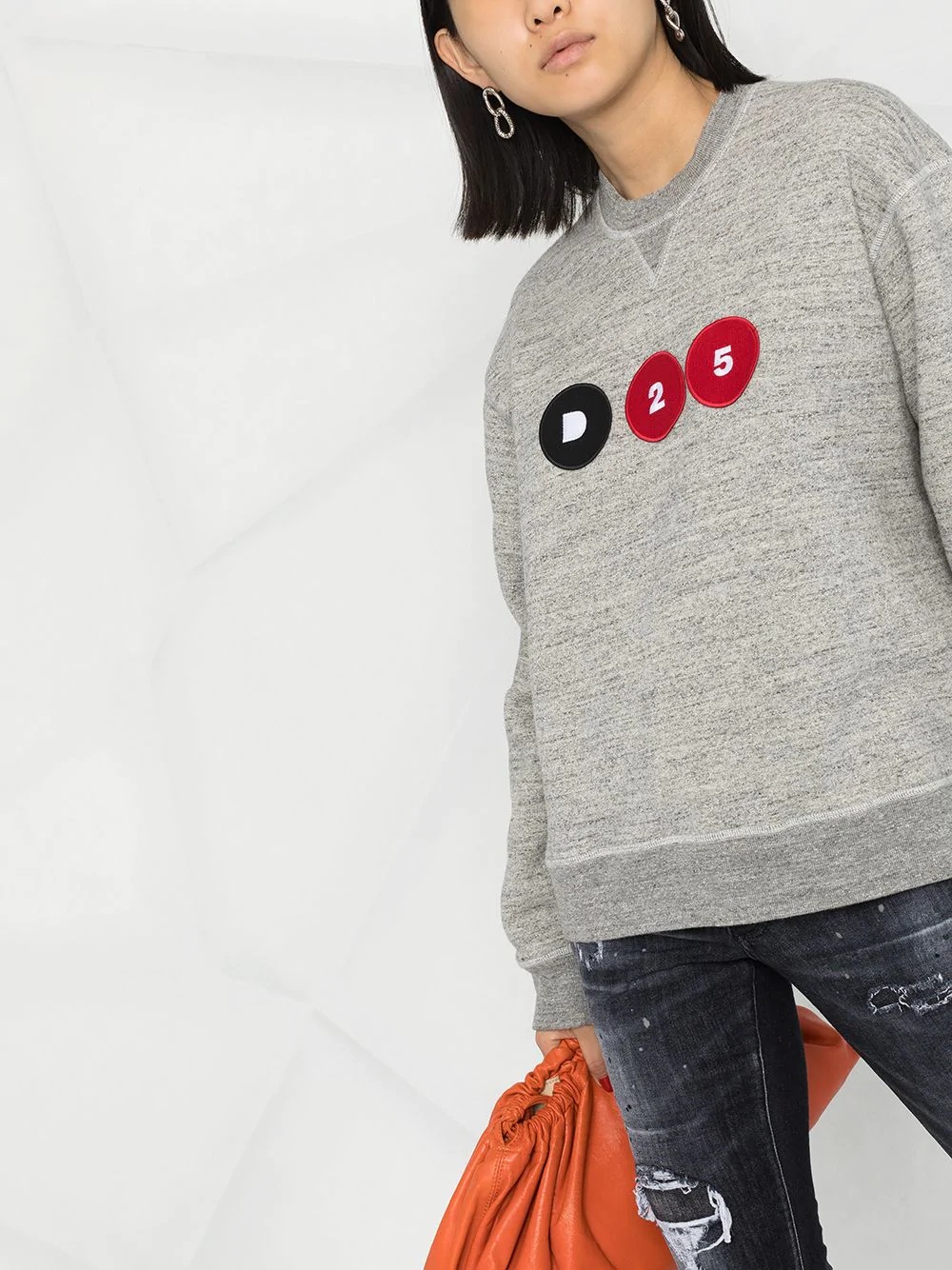 logo-patch cotton sweatshirt - 3