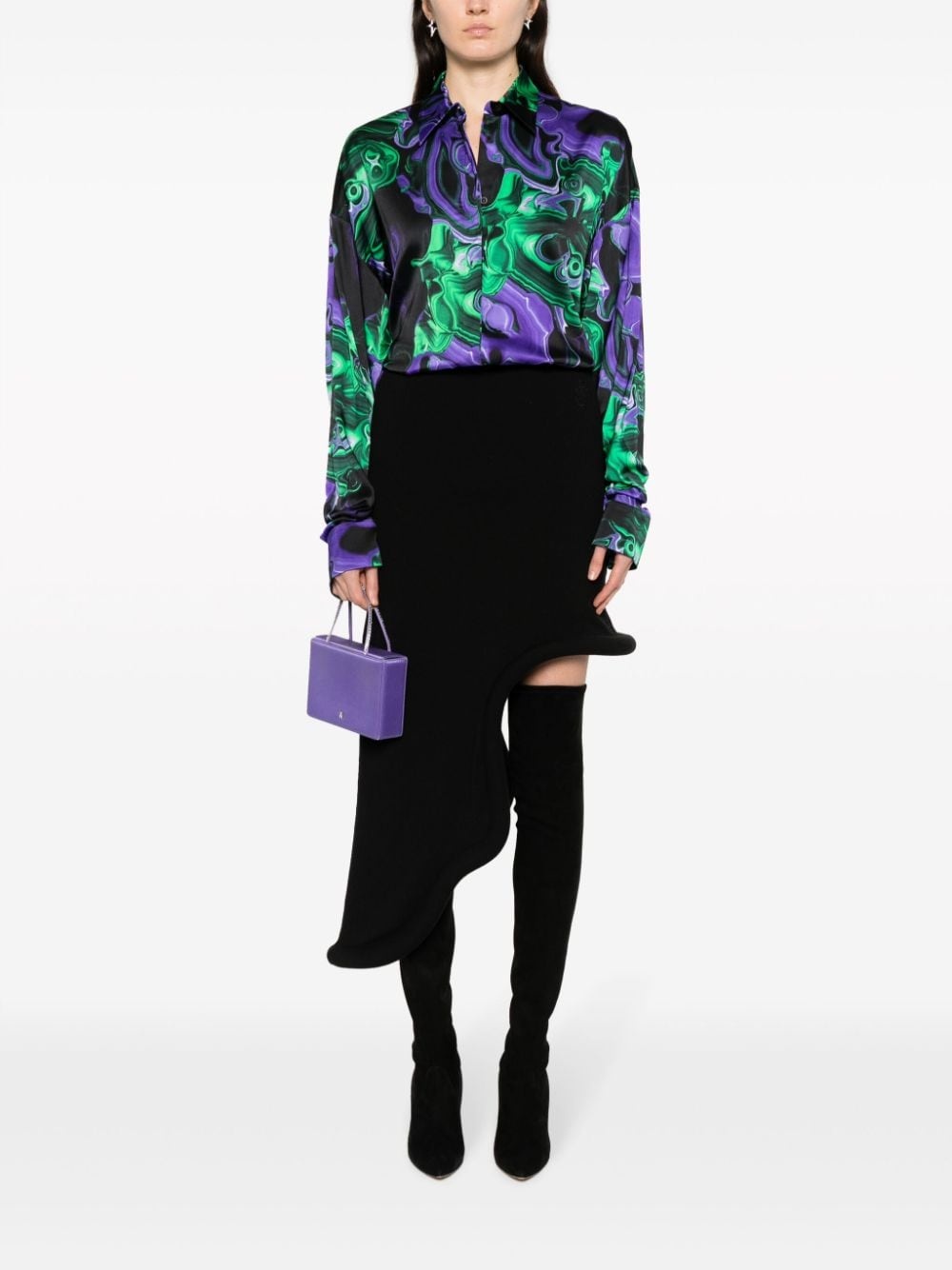 graphic-print long-sleeve shirt - 2