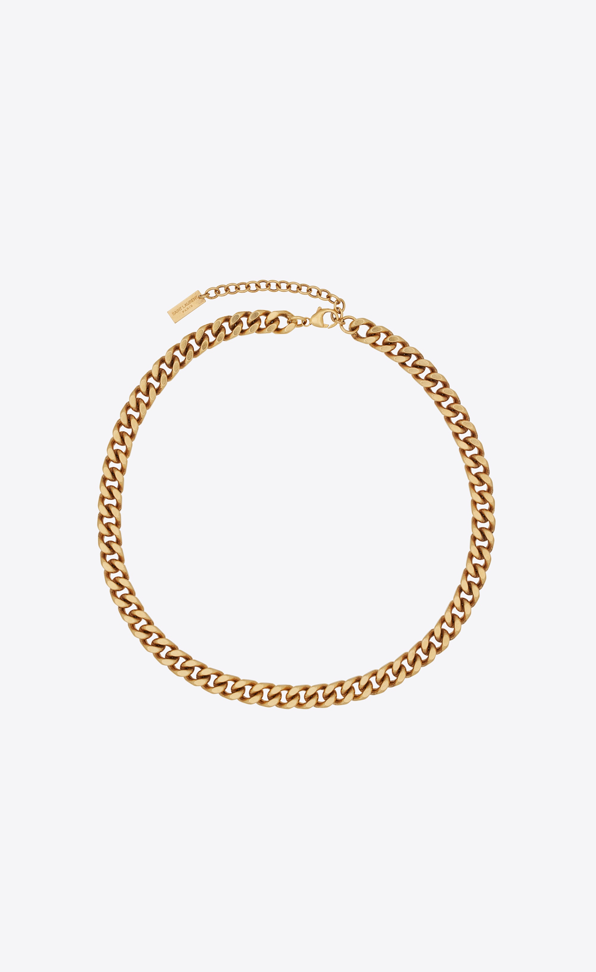 medium curb chain necklace in metal - 1