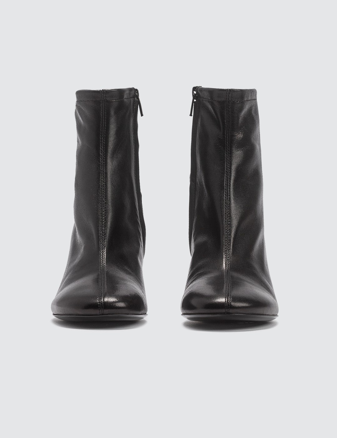 VASI LEATHER BLACK BOOTS - 8