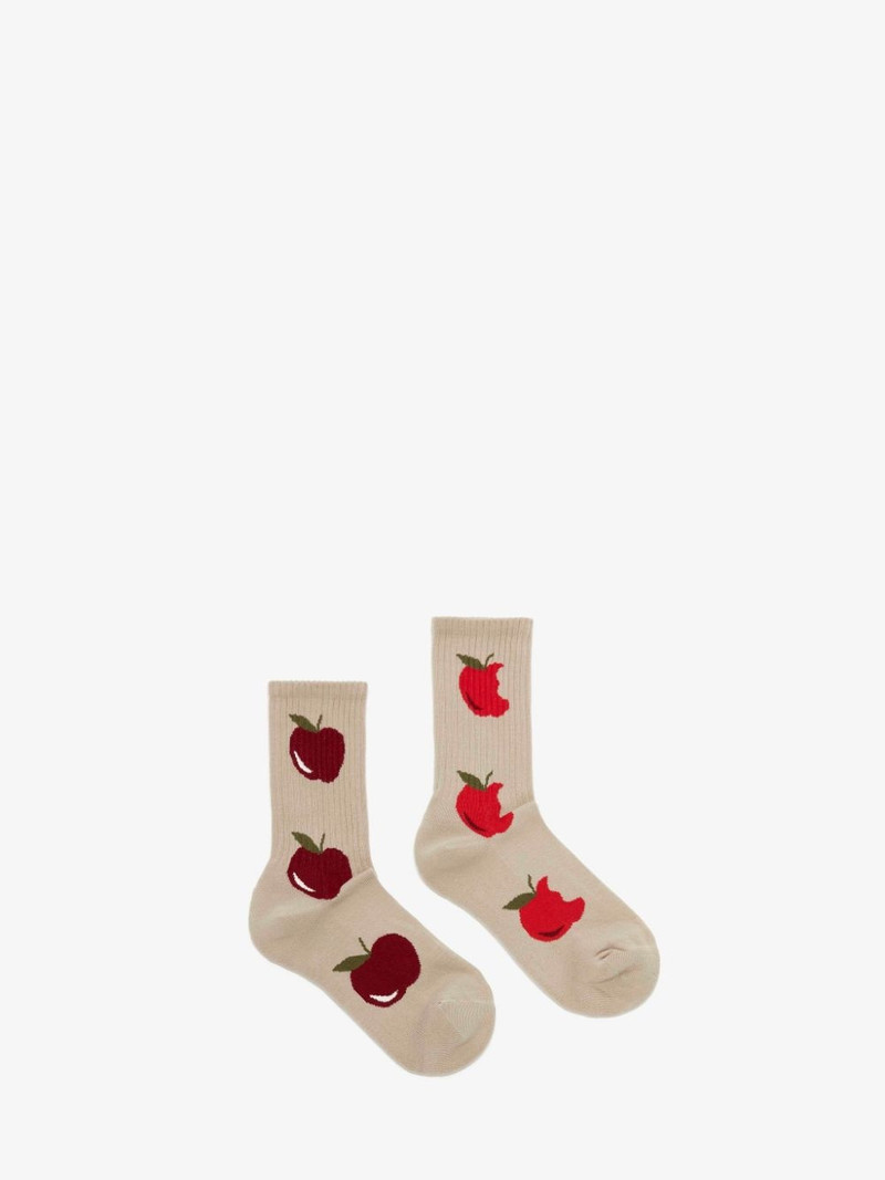 SHORT SOCKS WITH APPLE MOTIF 1