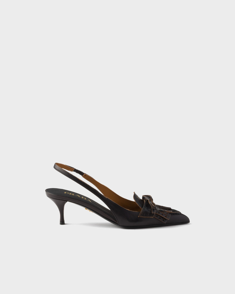 Prada Leather slingback pumps outlook