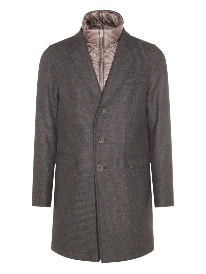 single-breasted layered coat 1