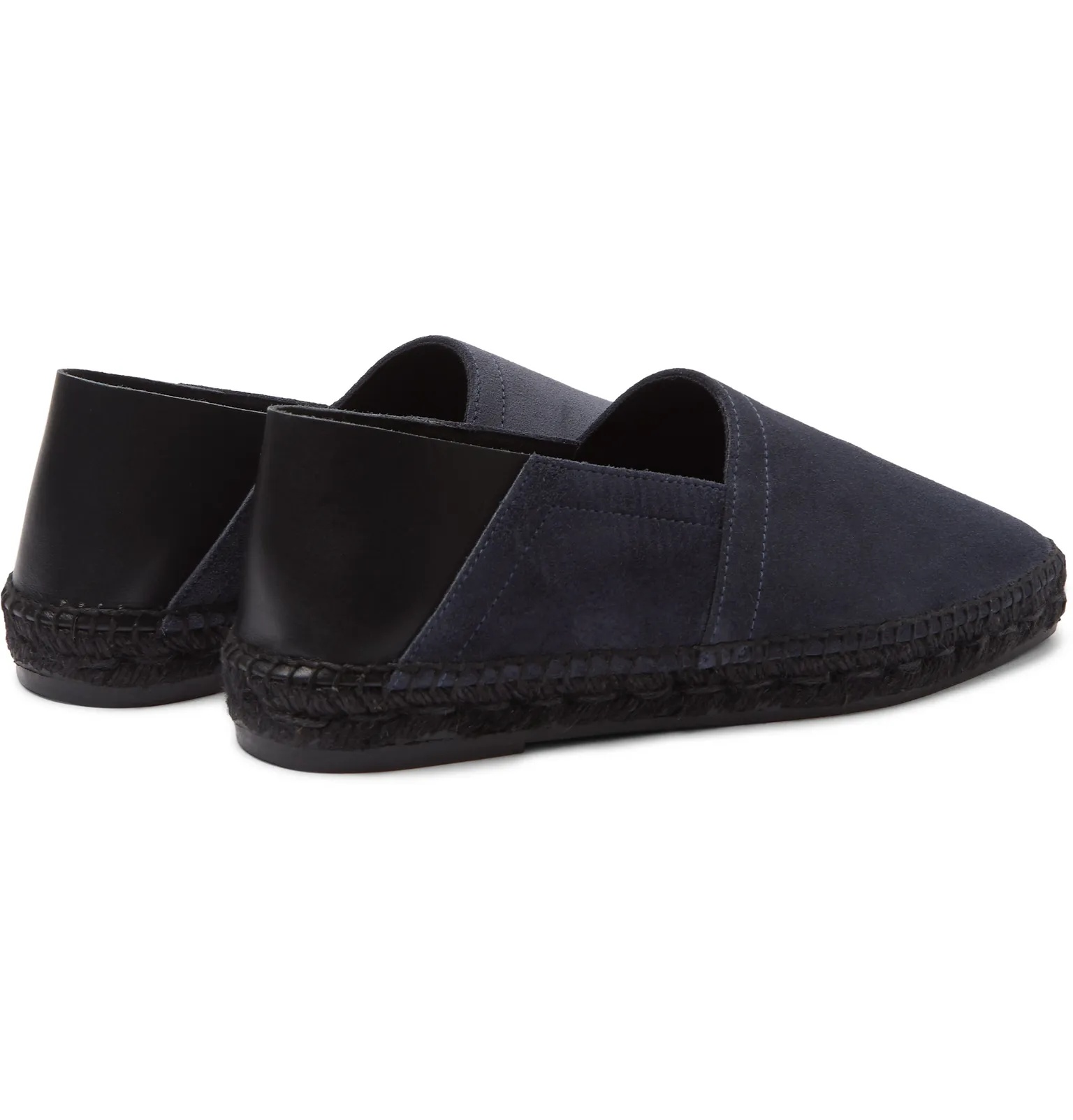 Barnes Collapsible-Heel Suede and Leather Espadrilles - 6