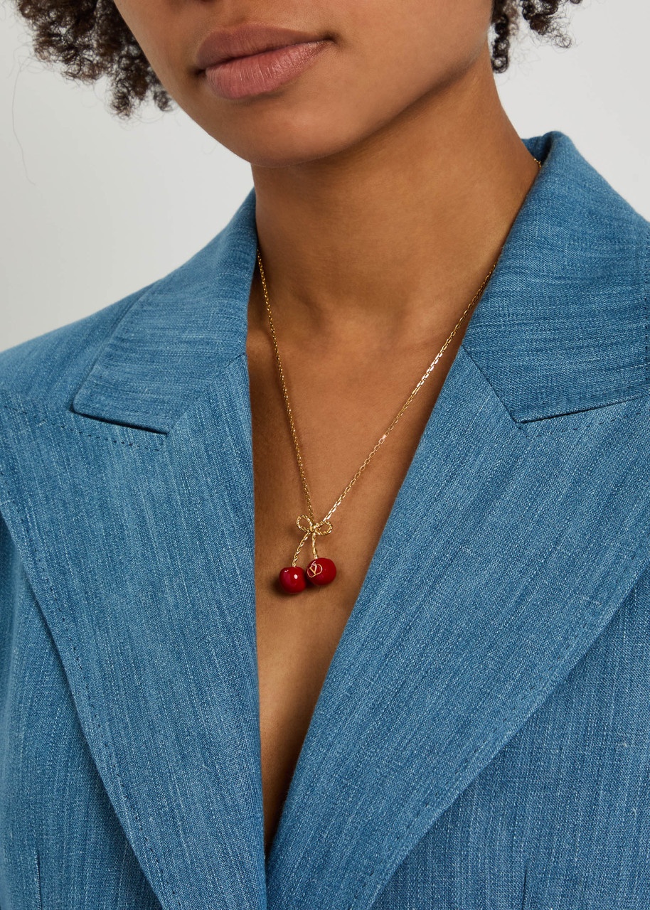 Valentino Garavani Cherry Vlogo Necklace - 2