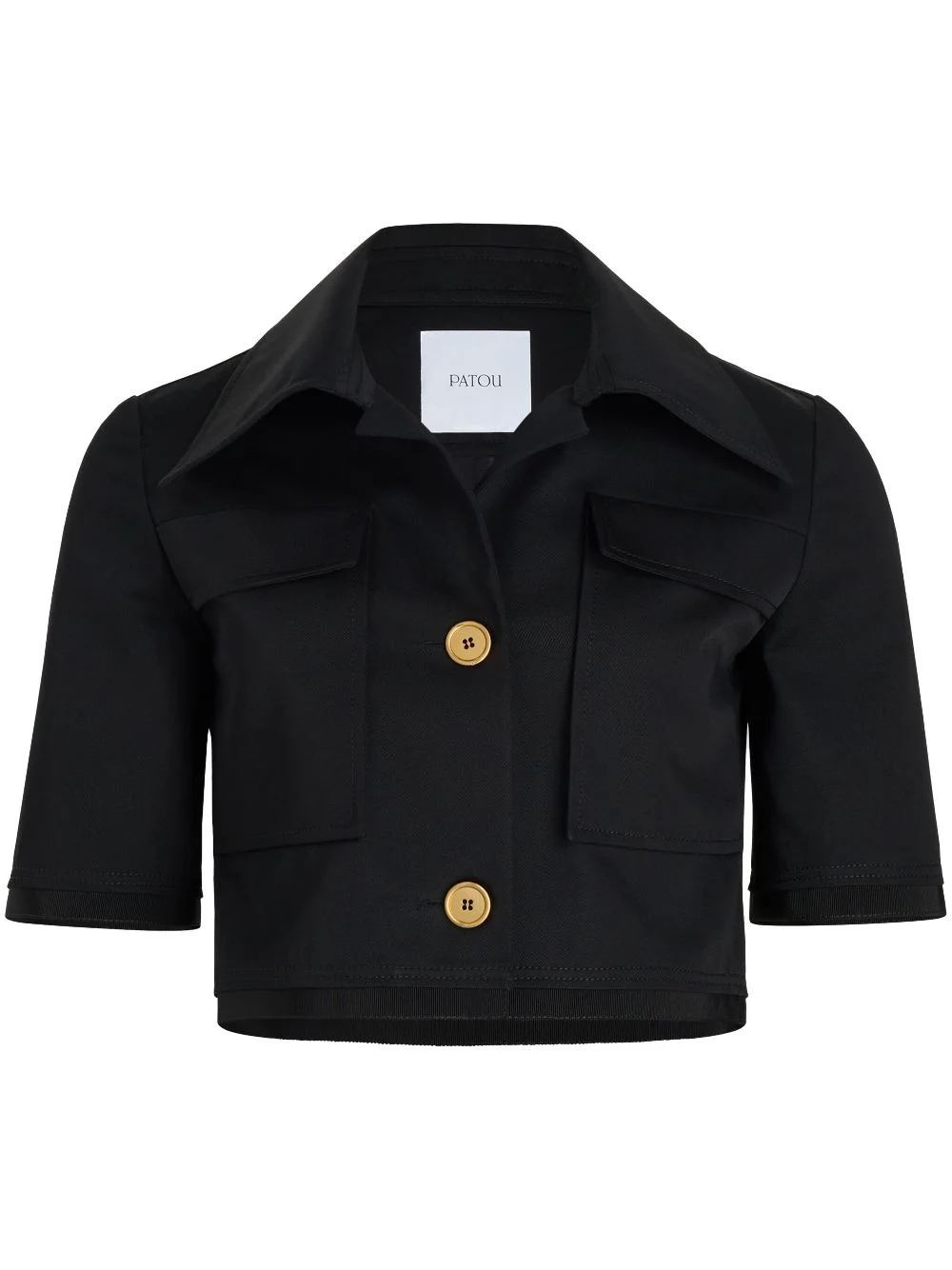 short-sleeved cropped jacket - 1