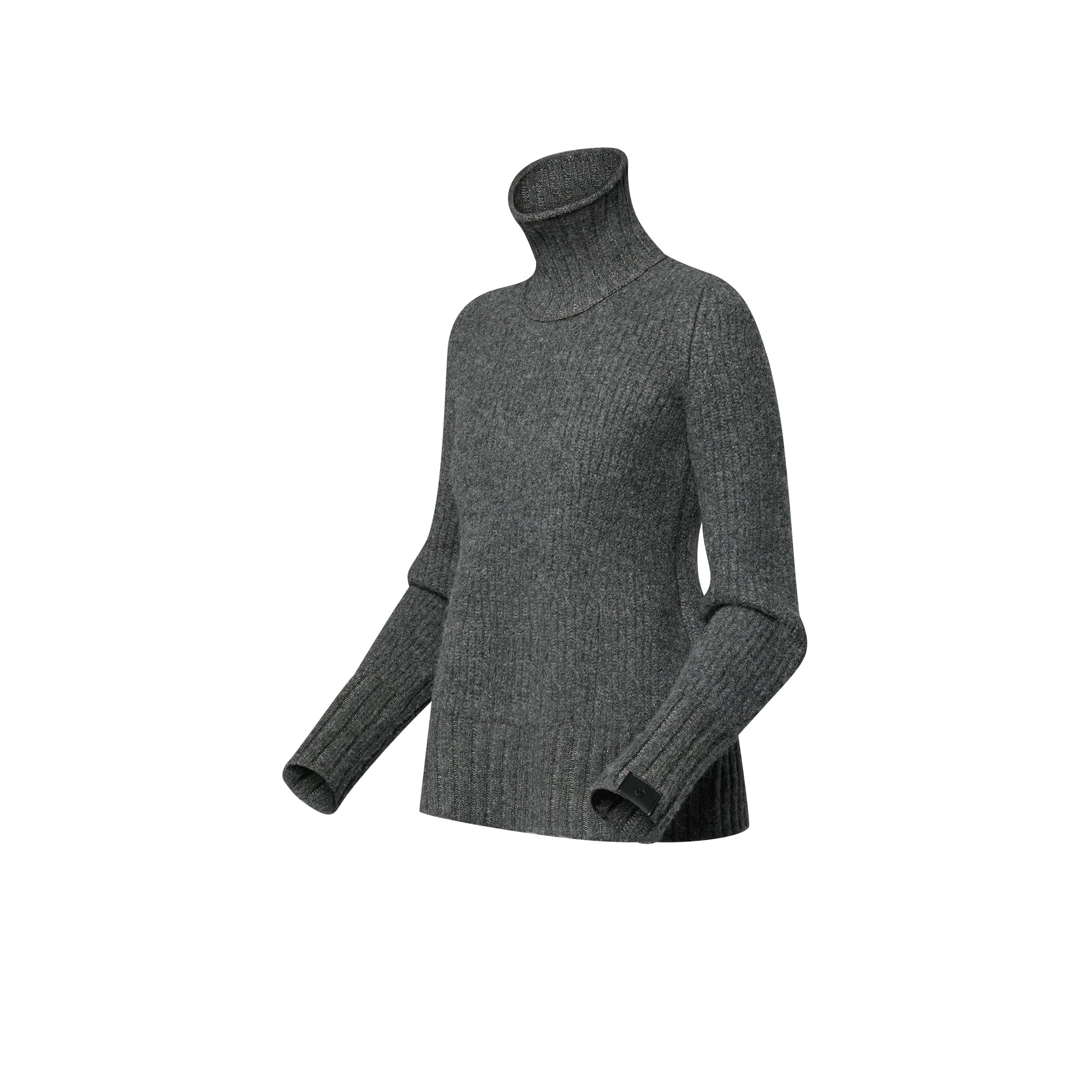 Pleat Waist Turtleneck Pullover - 2