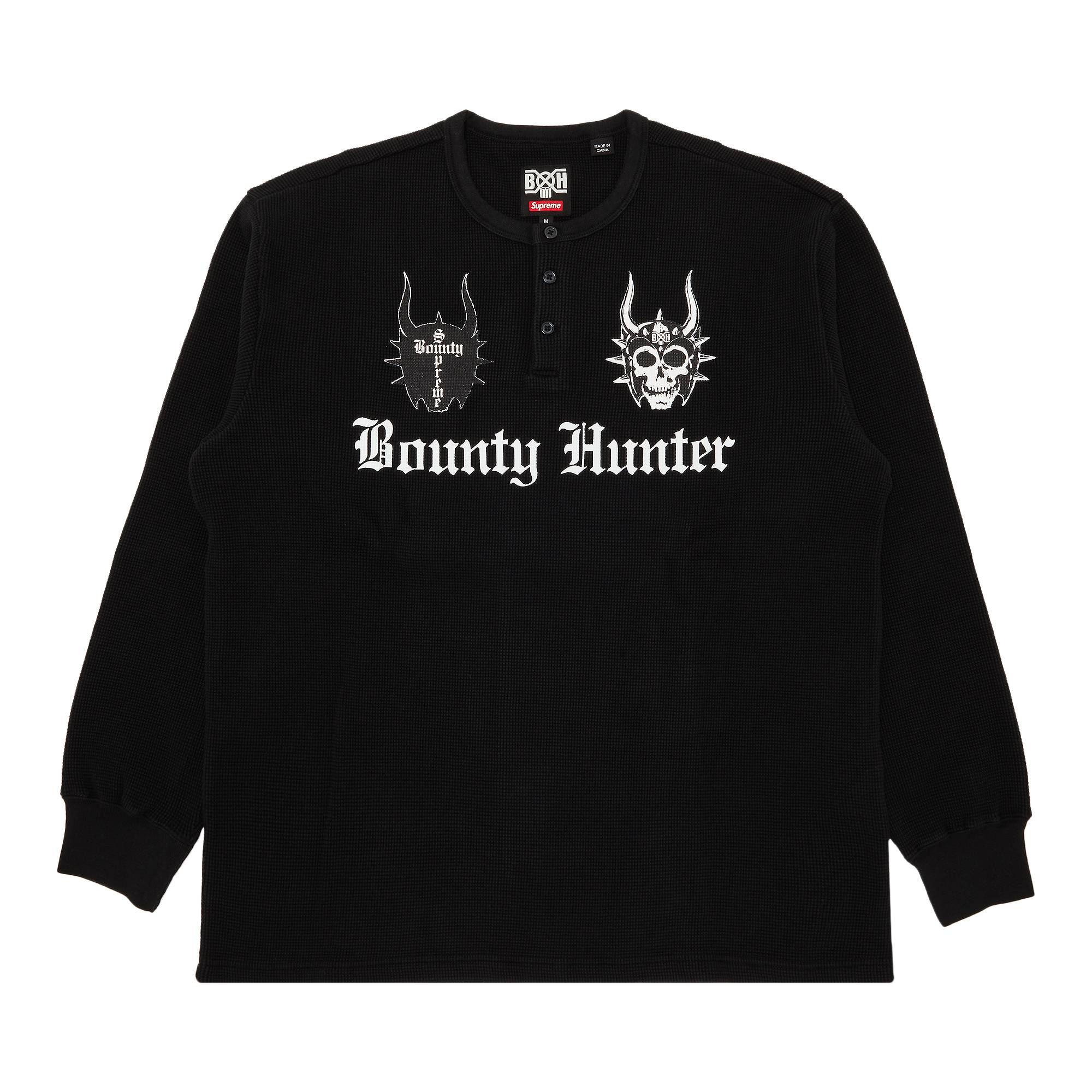 Supreme x Bounty Hunter Thermal Henley Long-Sleeve Top 'Black' - 1