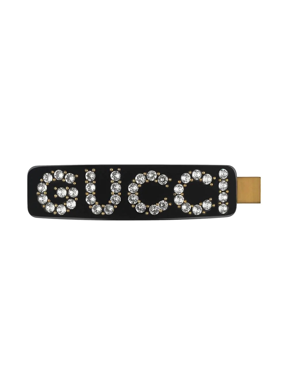 embellished logo hair slide - 1