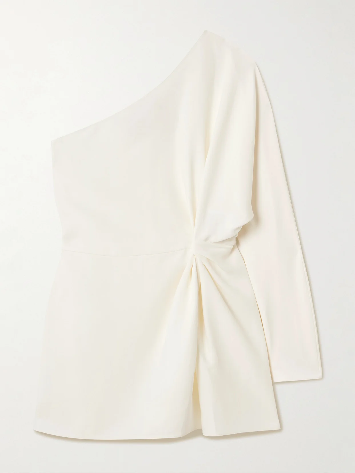 Asymmetric One-shoulder Silk-cady Mini Top - 1