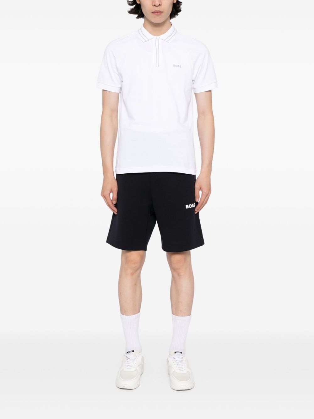 logo-print track shorts - 2