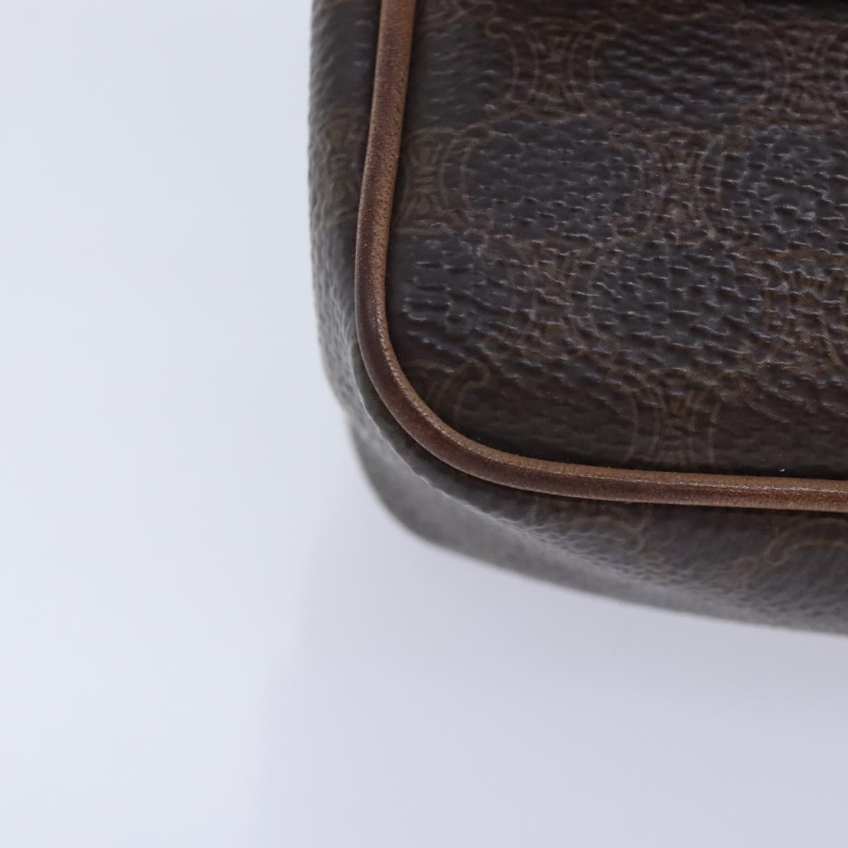 CELINE Macadam Canvas Waist Bag Pvc Leather Brown Gold - 15