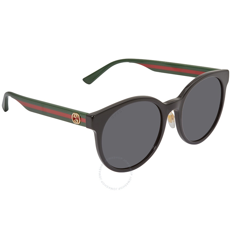 Gucci Grey Round Ladies Sunglasses GG0416SK 002 55 - 3