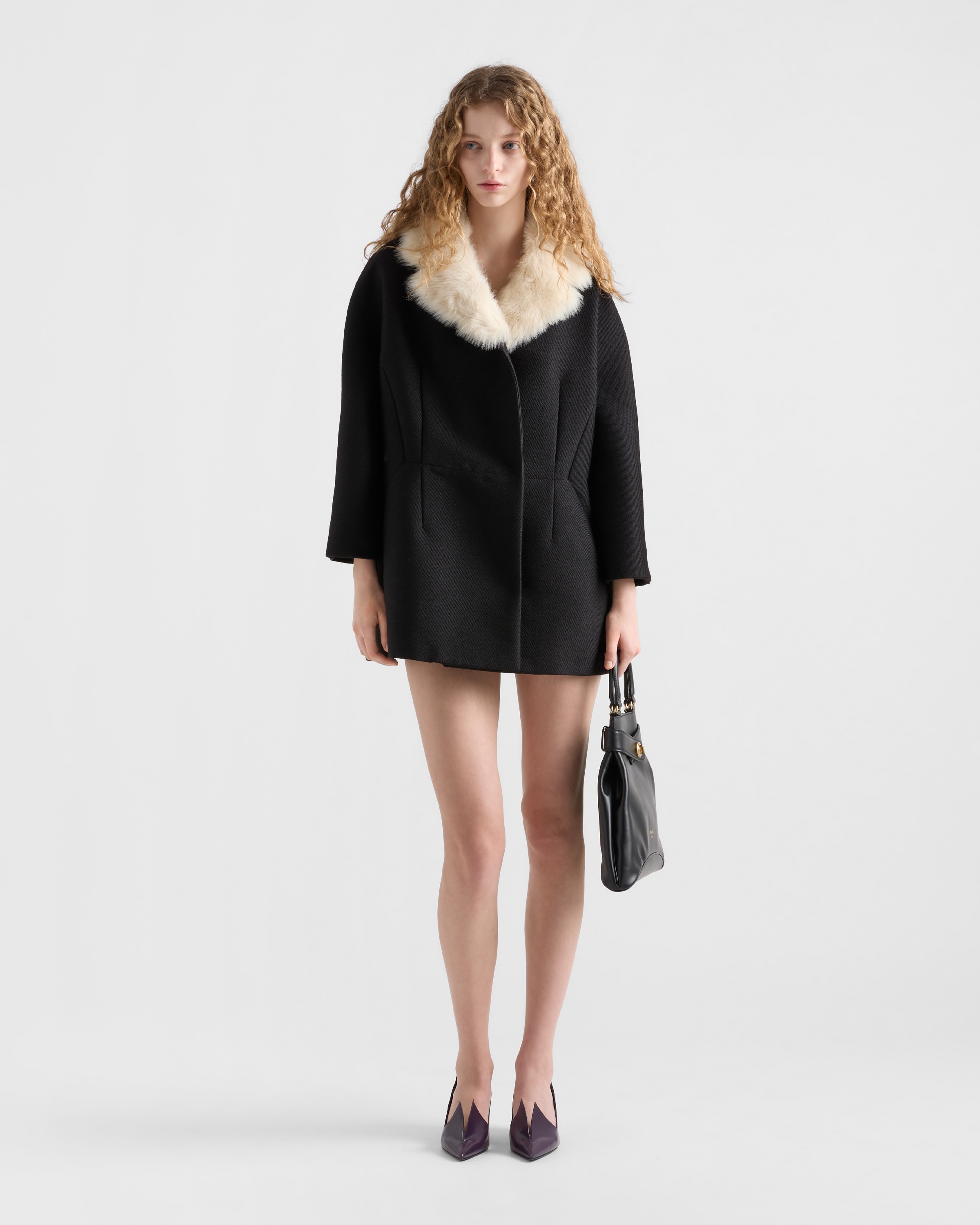 Double-breasted granité twill caban jacket - 2