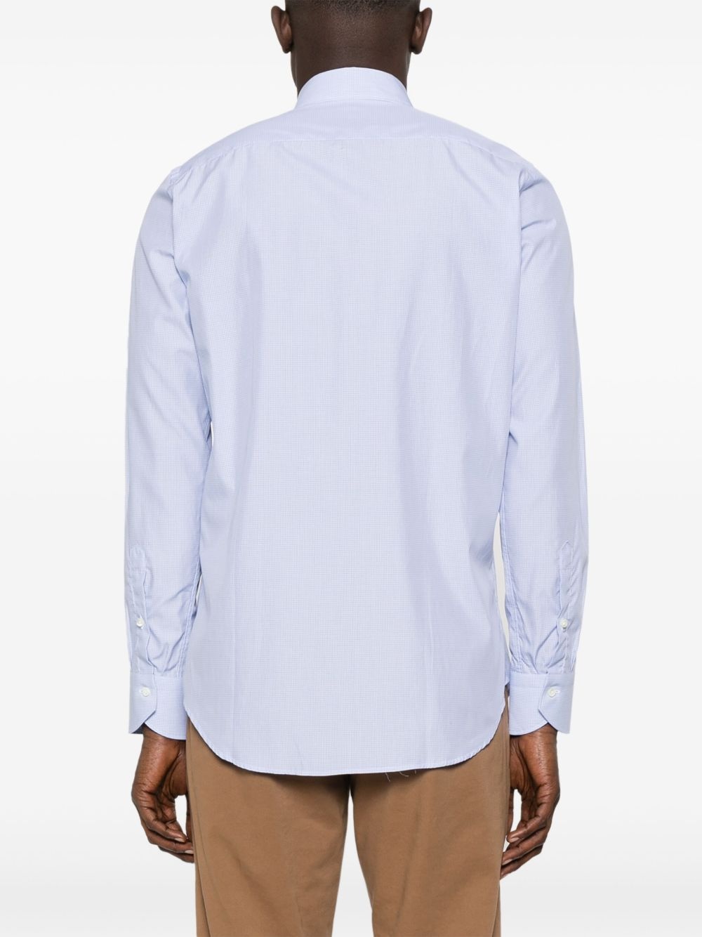grid-pattern shirt - 4