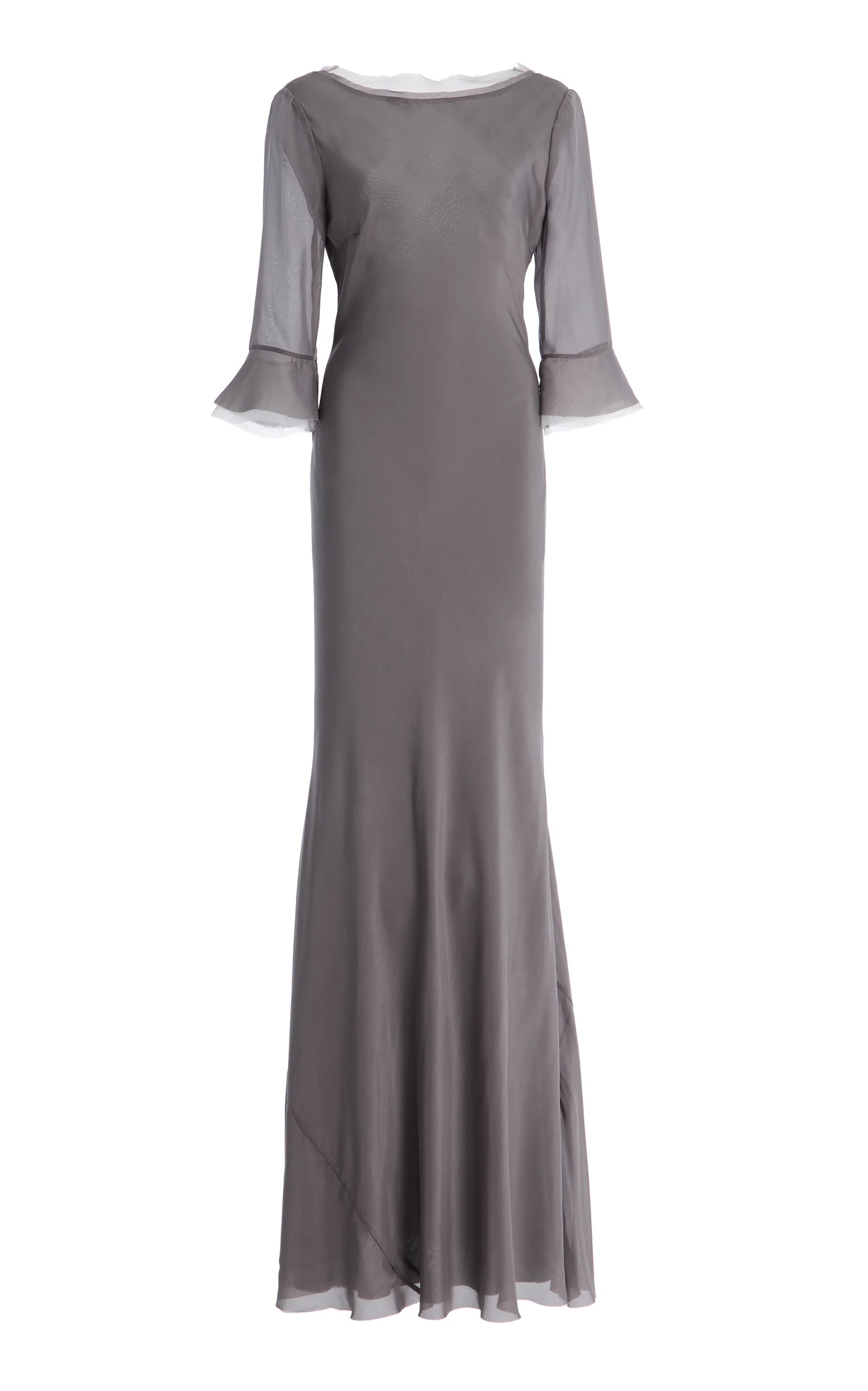 Marais Silk Maxi Dress grey - 1